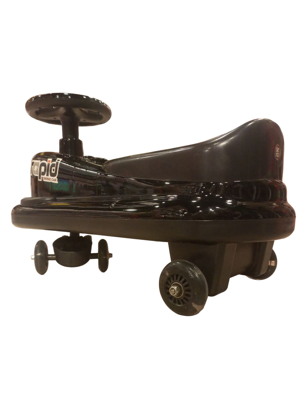 Rapid Twist Car / Plasma Car Ride-On - Wiggle-Powered Fun for Kids (Black)