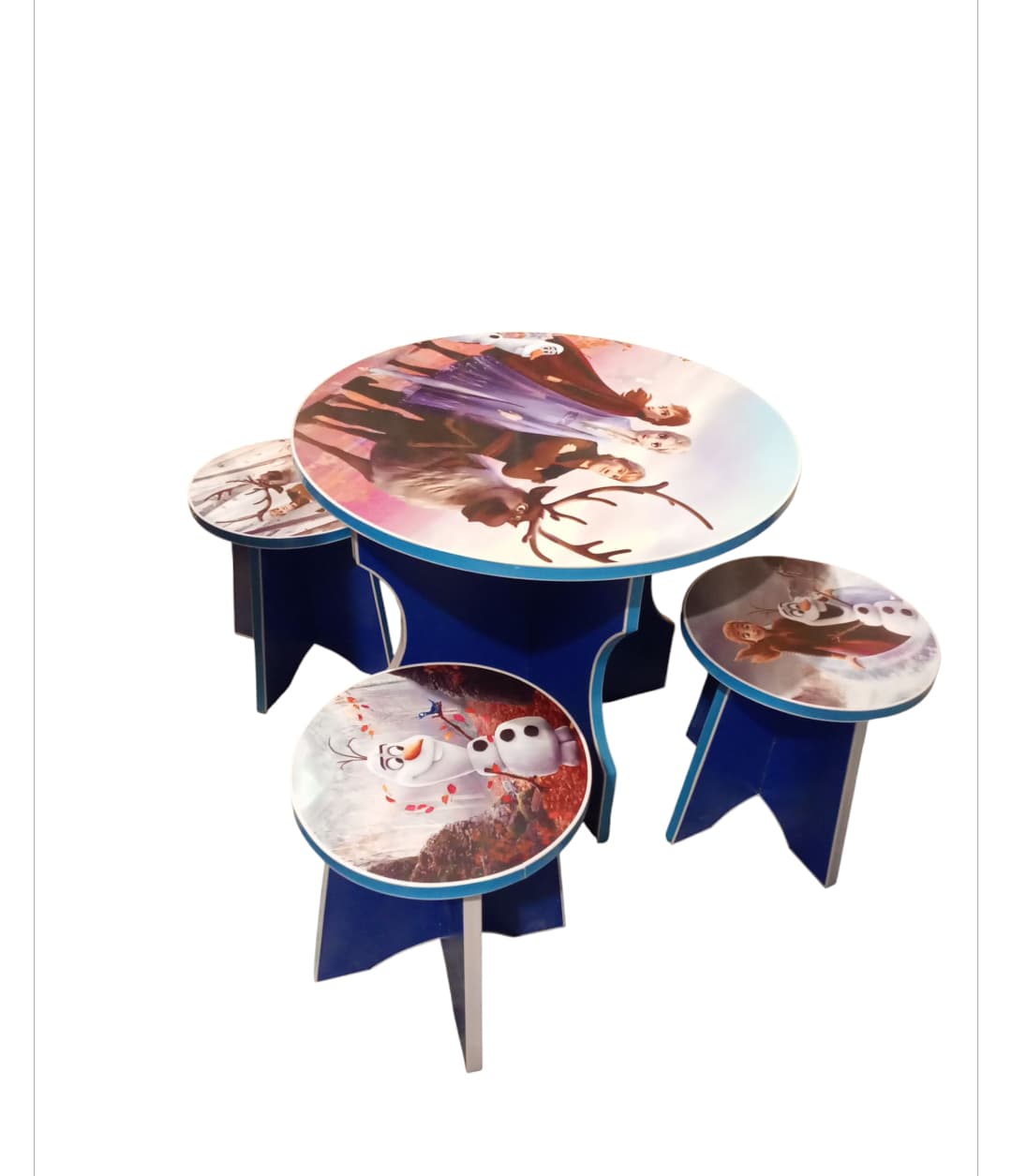 4 stools 1 table toddler study/ play table (Frozen Theme)