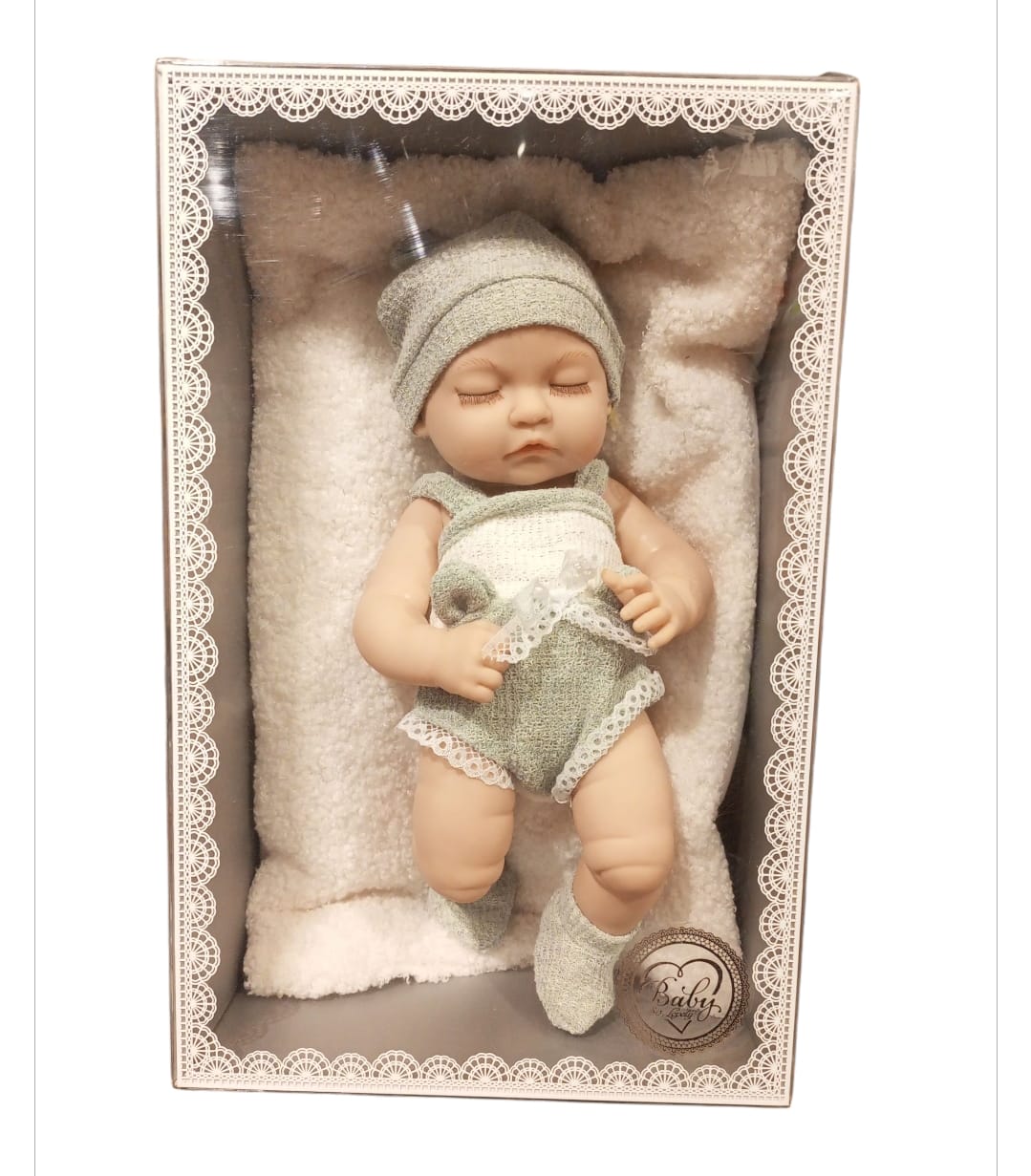 Sweet Dreams Realistic Sleeping Baby Doll with Knit Outfit & Blanket