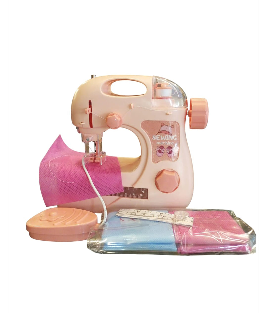Kids DIY Mini Sewing Machine with Fabric Kit - Perfect for Little Designers
