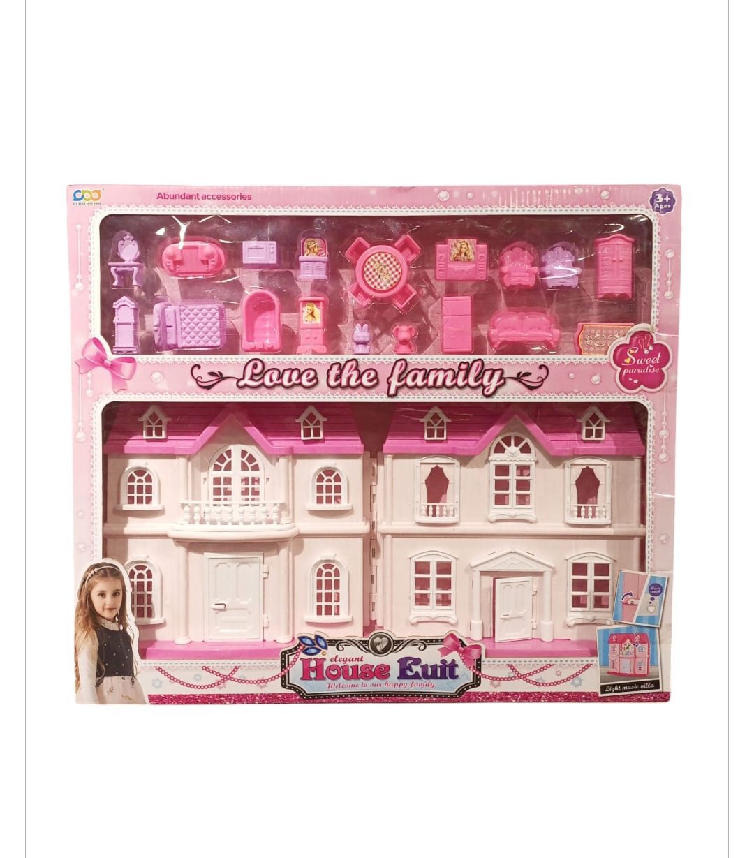 Elegant Dream House Playset with Abundant Accessories & Music (3+ Years)