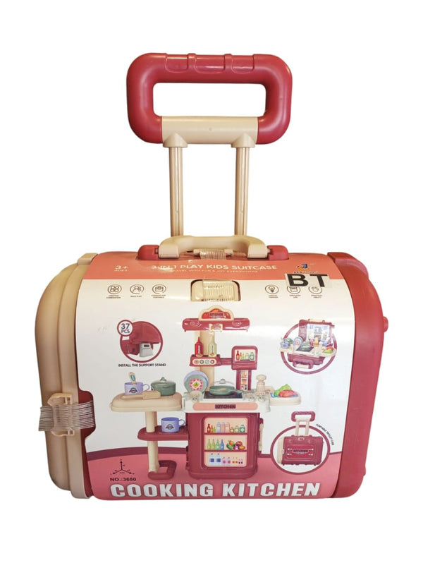 2-in-1 Play Kids Suitcase Cooking Kitchen Playset (3+ Years)