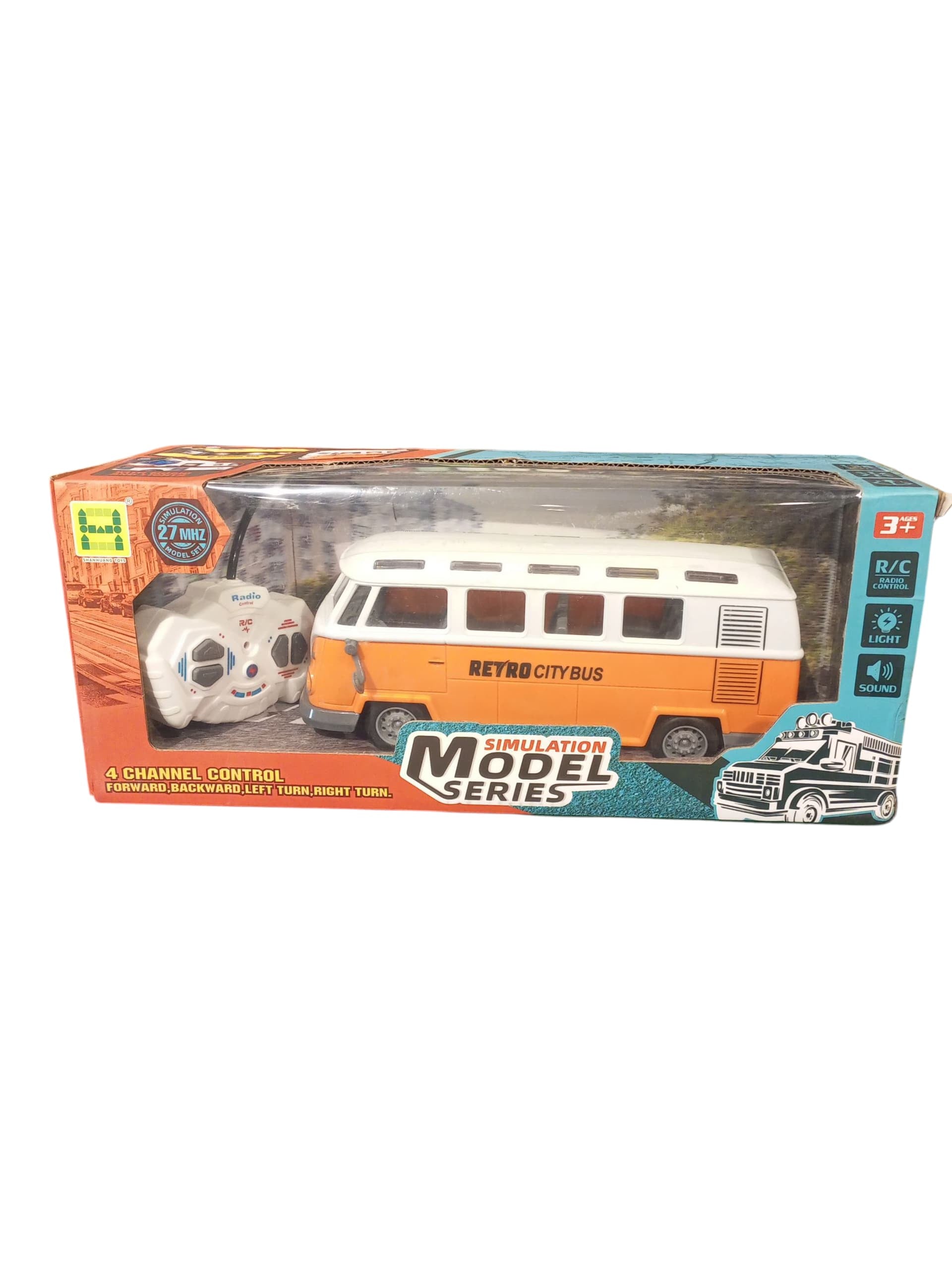 Simulation Model Series Retro City Bus RC Toy with Lights & Sound
