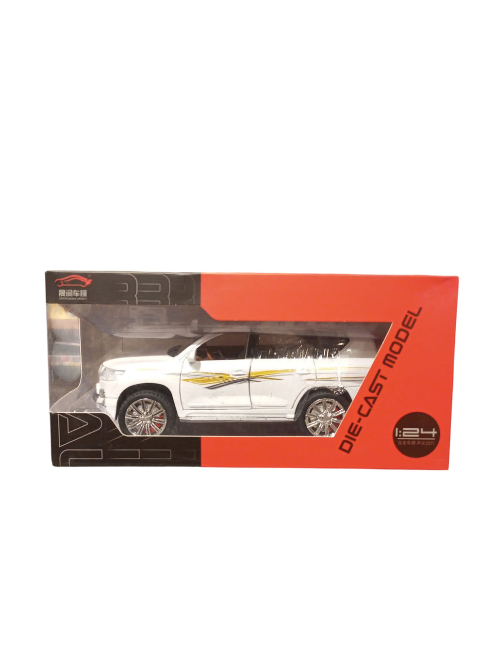 Die-Cast Model White SUV Toy Car