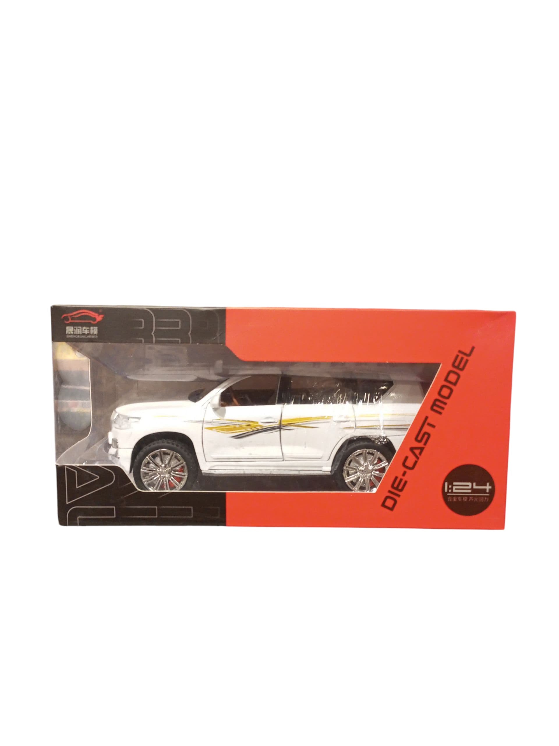 Die-Cast Model White SUV Toy Car