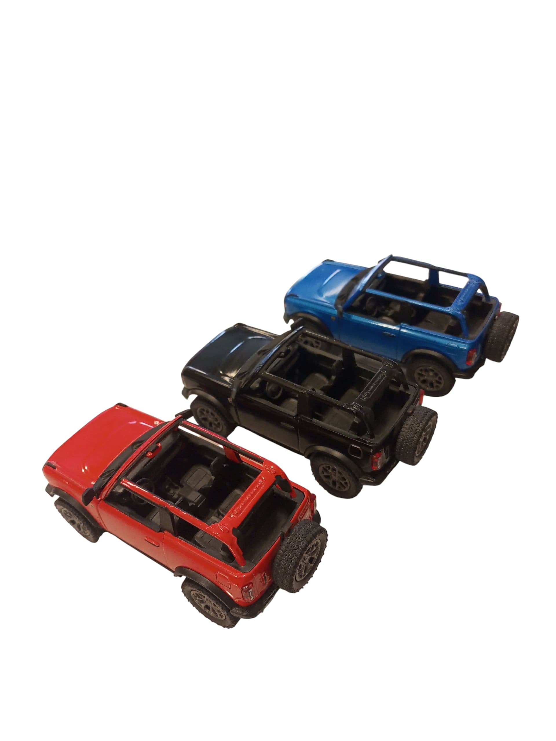 Set of 3 Ford Bronco Toy jeeps