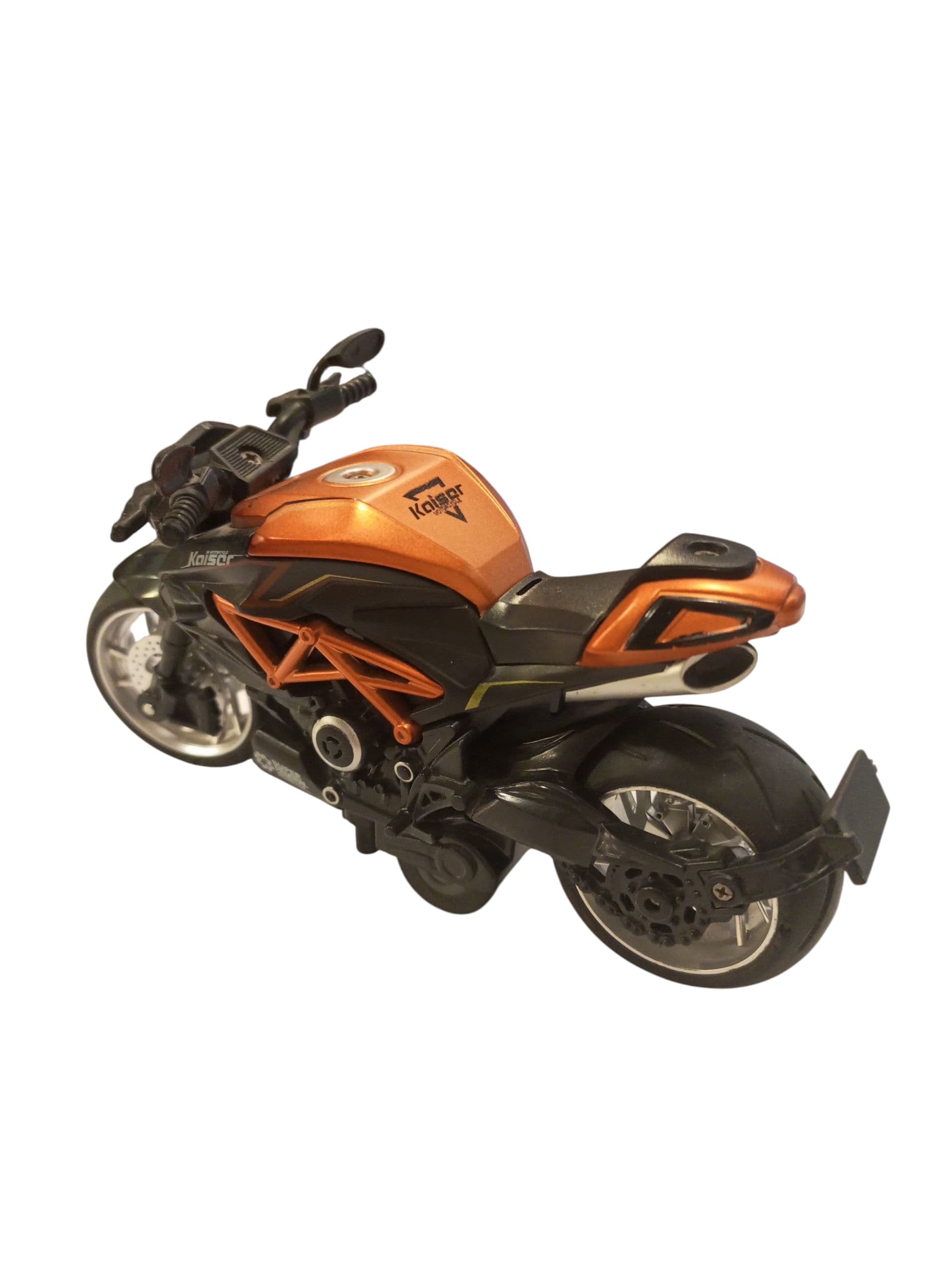 Orange and Black Die-Cast Motorcycle Model