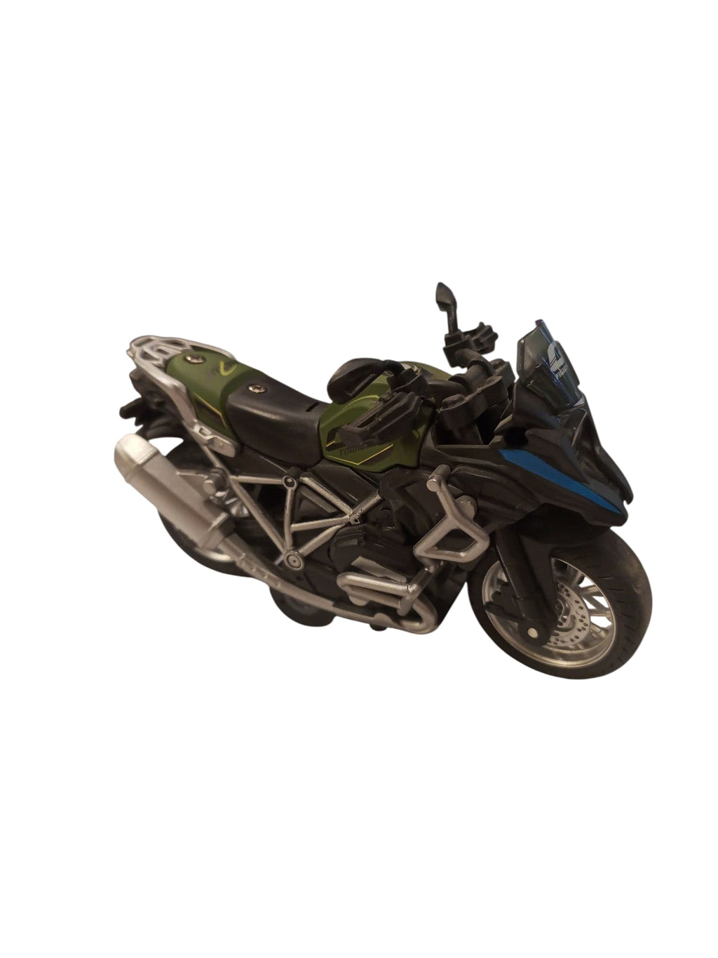Green and Black Adventure Motorcycle Toy