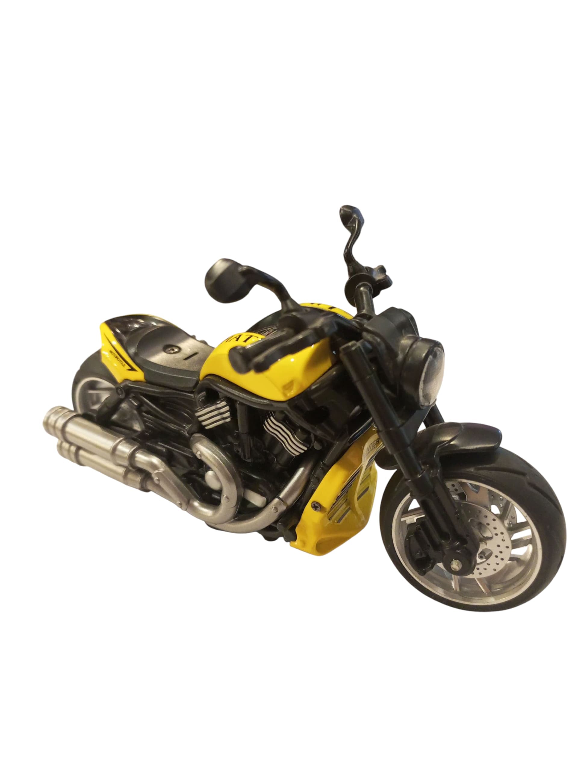 Yellow Red and Black Adventure Motorcycle Toy