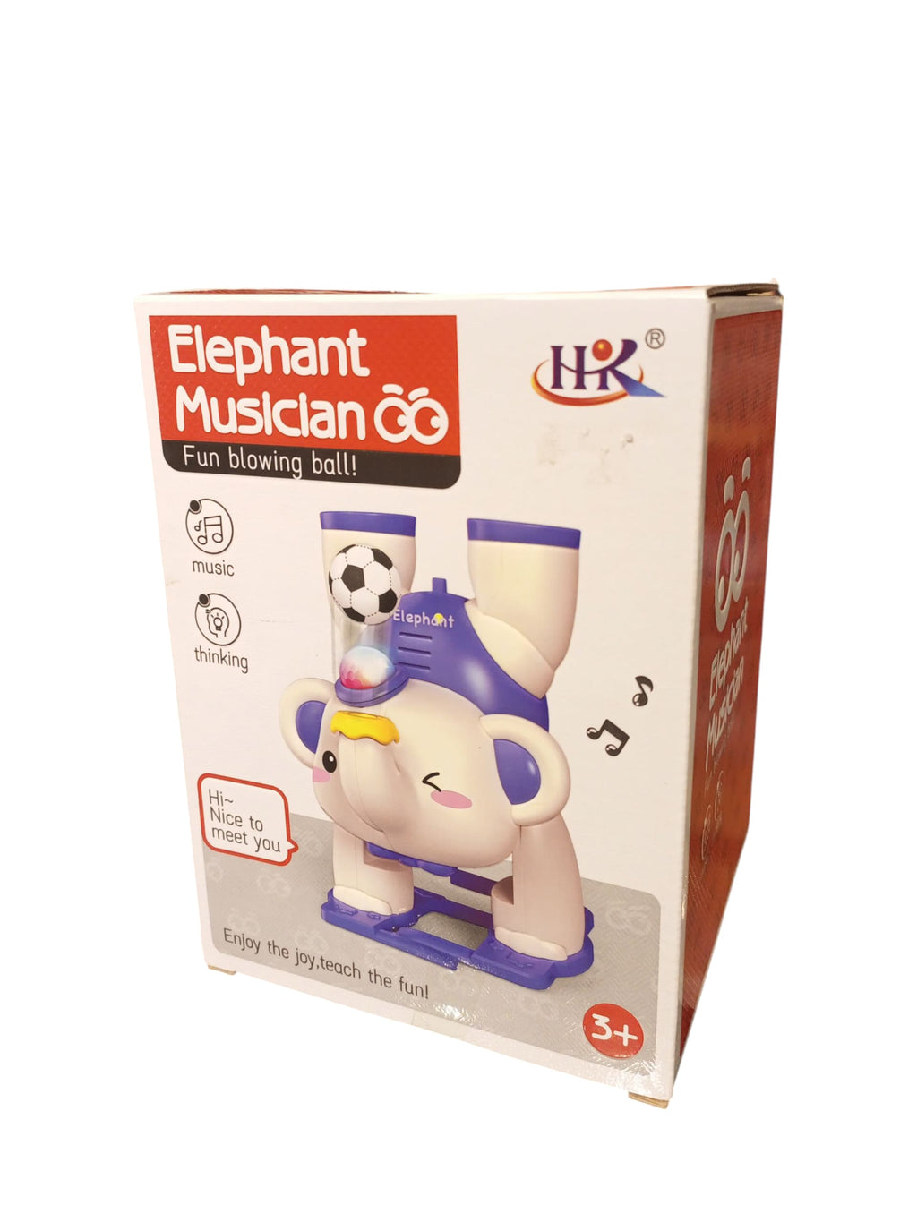 "Elephant Musician" "Fun Blowing Ball!" Toy