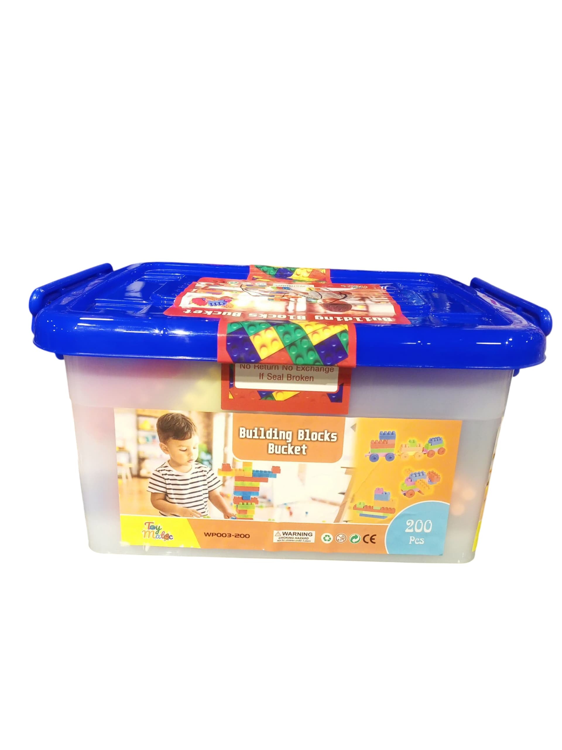 Toy Madoc Building Blocks Bucket (200 pcs)