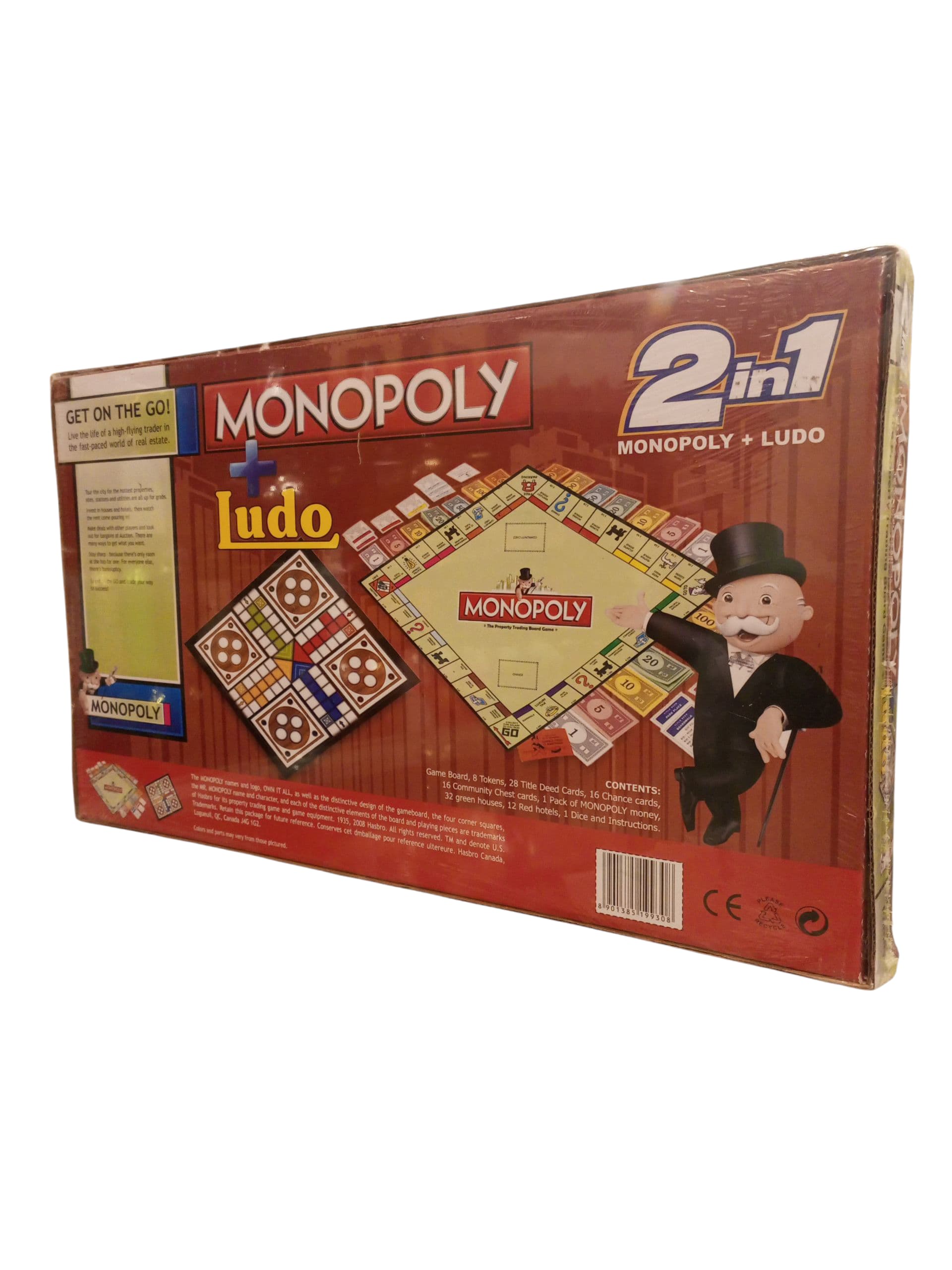 2-in-1 Monopoly + Ludo Board Game
