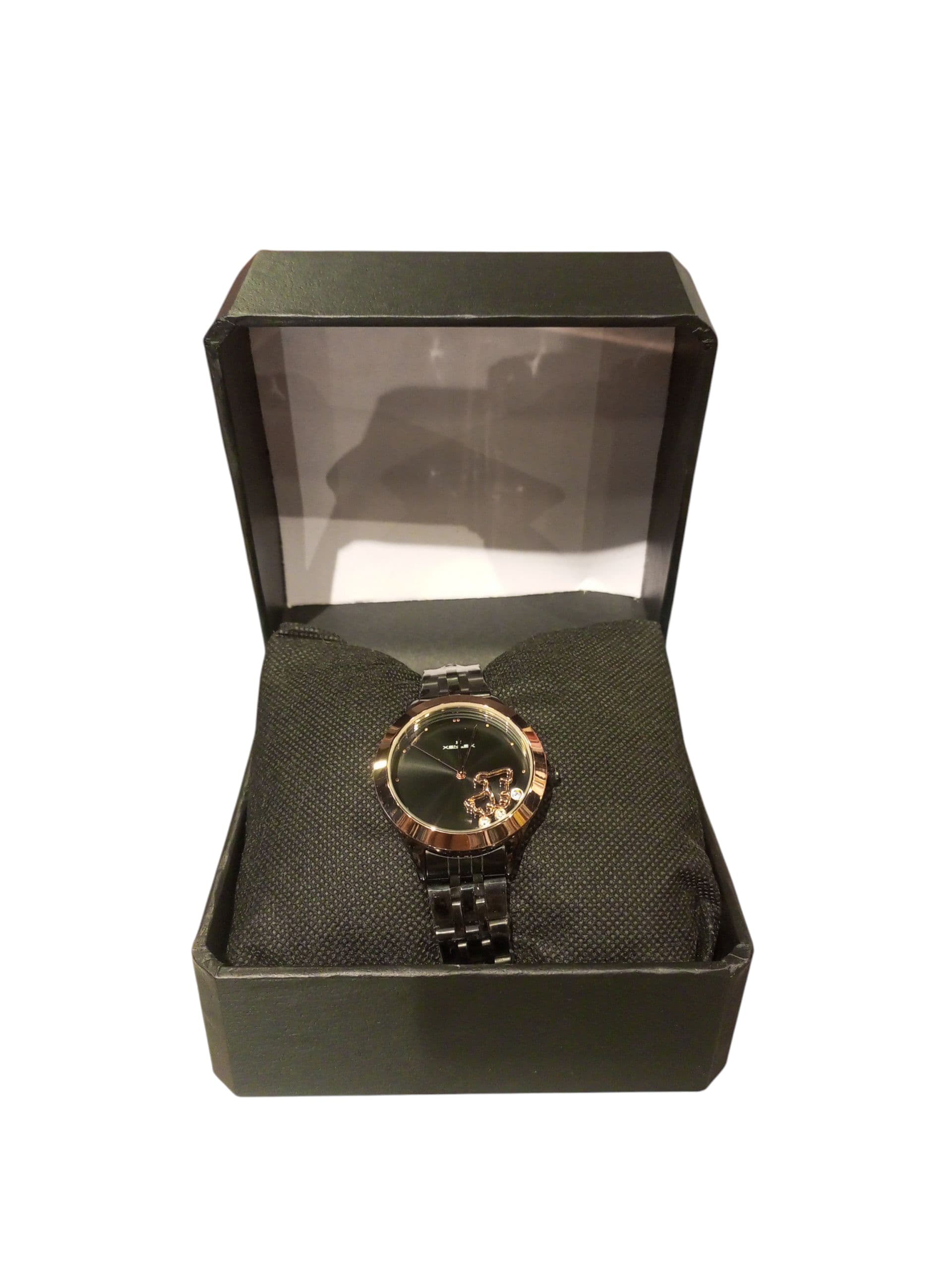 Two-Toned Analog Watch with Floating Charms