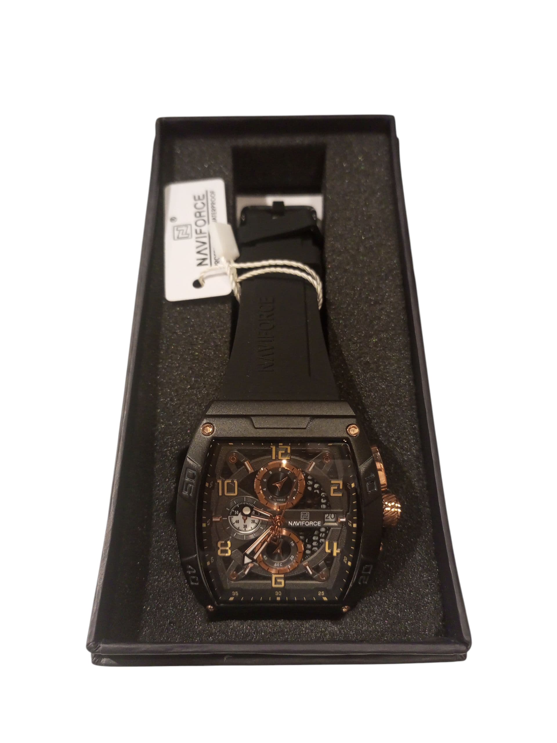 NAVIFORCE Men's Analog Chronograph Watch with Rubber Strap