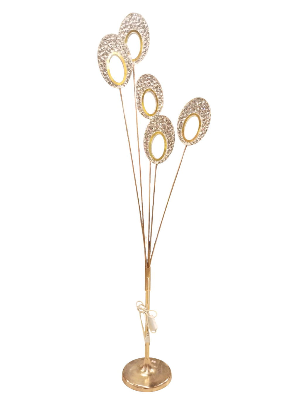 Modern Crystal & Gold Floor Lamp