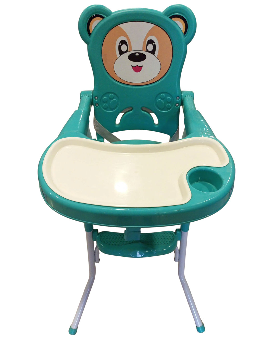 Adorable Bear Hug Baby High Chair with Removable Tray (Teal)