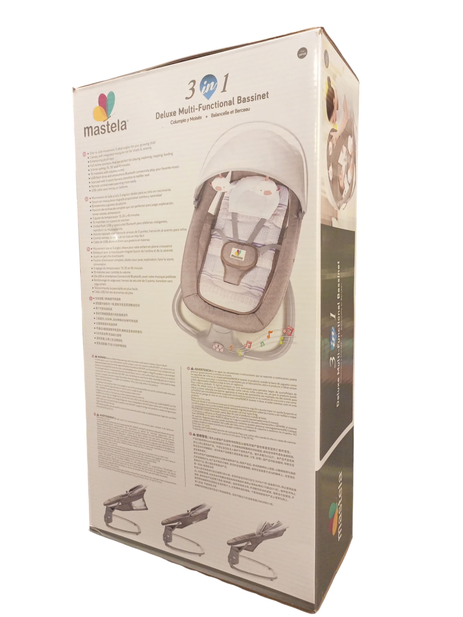 Mastela   3in1 Deluxe multi-Functional Bassinet