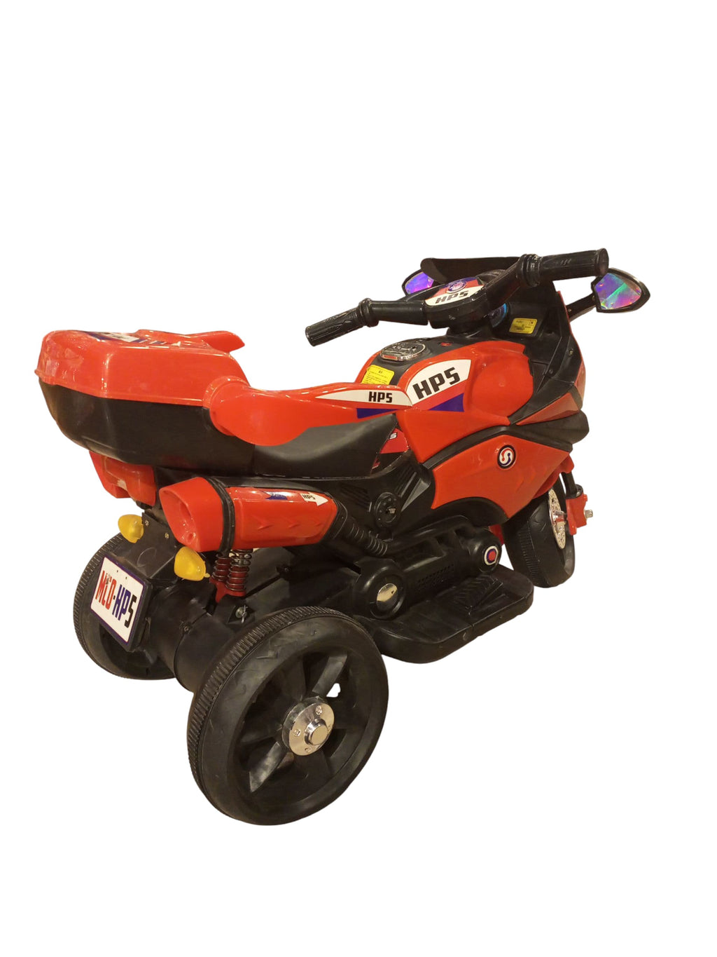 Sporty Electric Kids' 3-Wheel Ride-On Motorcycle with Headlights