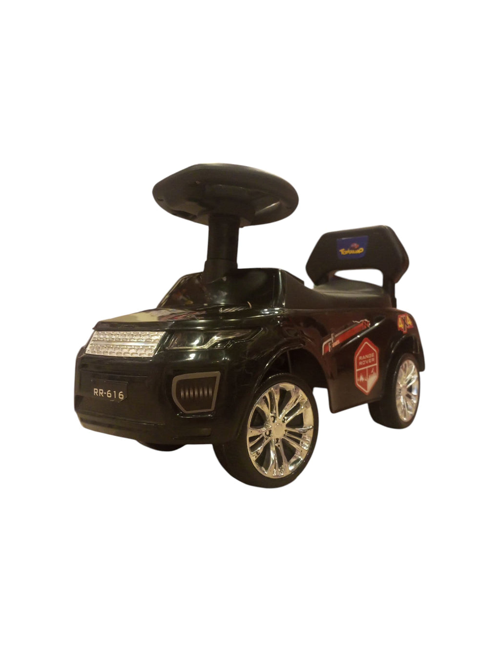 Sporty Electric Kids' 3-Wheel Ride-On Motorcycle with Headlights (Red & Black)