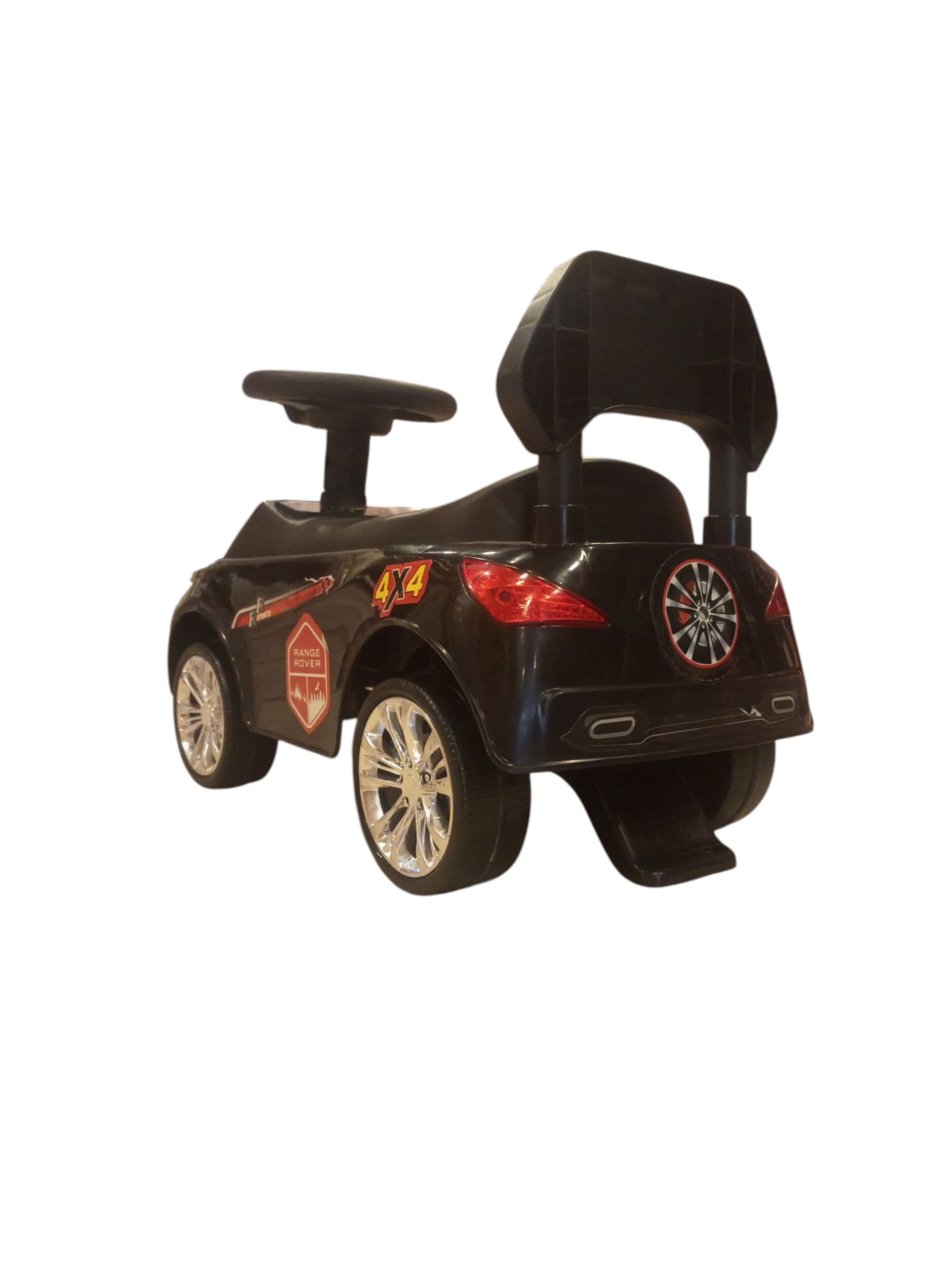 Sporty Electric Kids' 3-Wheel Ride-On Motorcycle with Headlights (Red & Black)