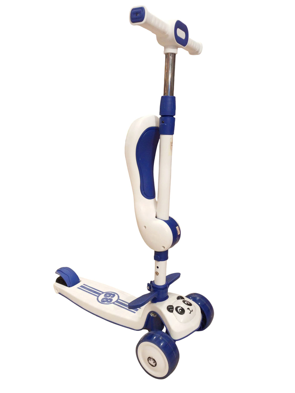 Stable 3-Wheel Kids' Scooter with Adjustable Handlebar & Basket white