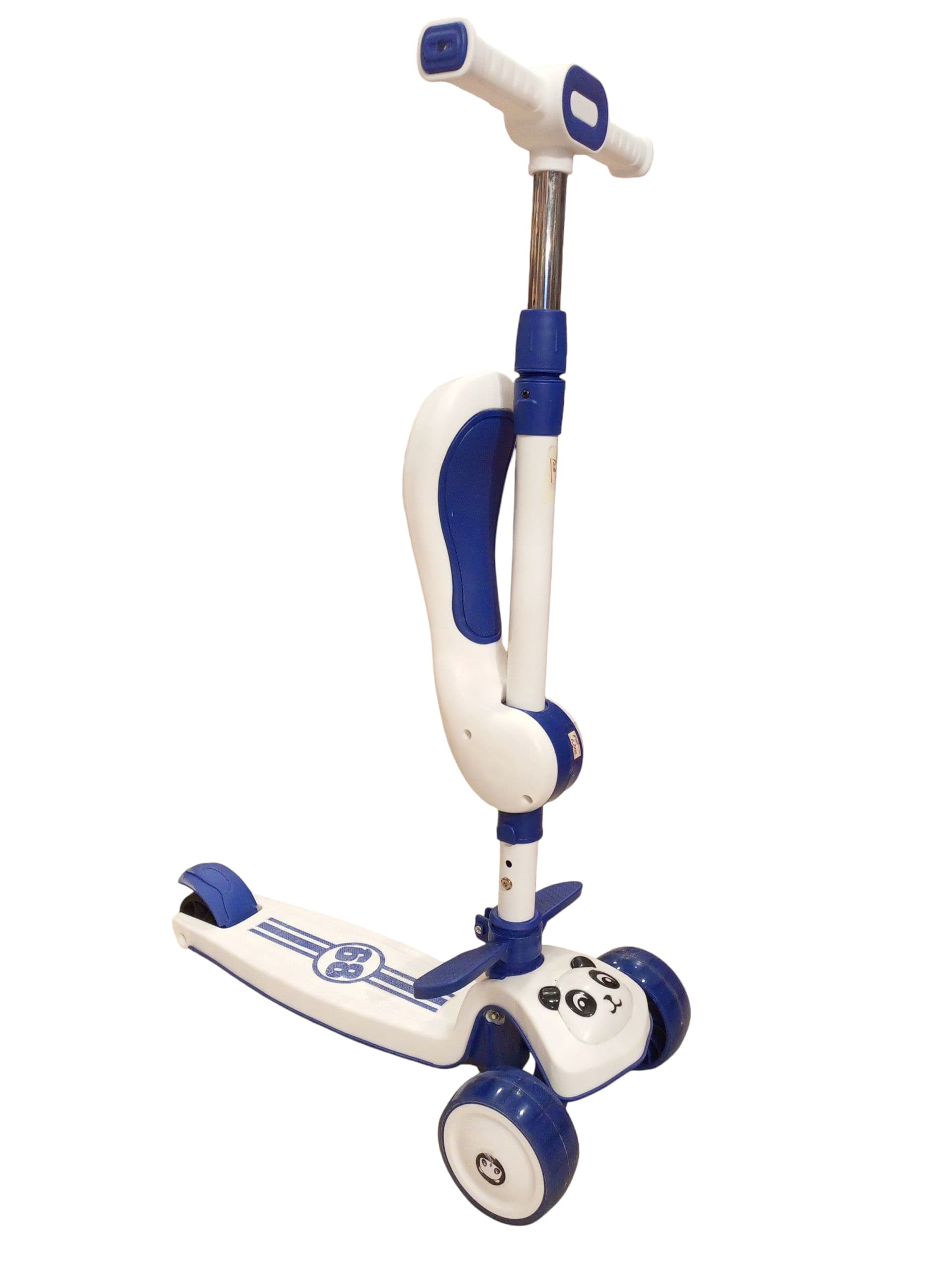 Stable 3-Wheel Kids' Scooter with Adjustable Handlebar & Basket white