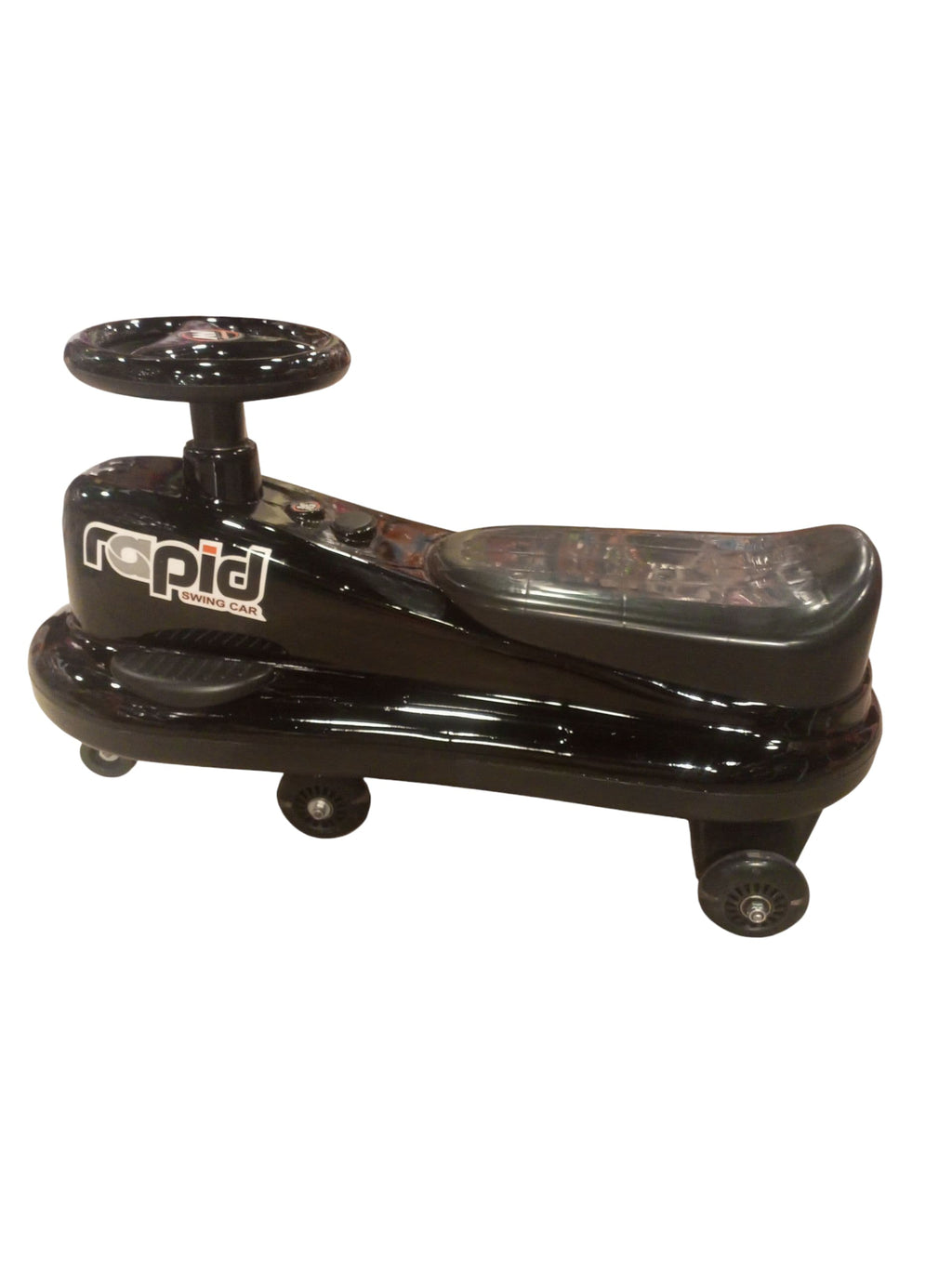 Rapid Twist Car / Plasma Car Ride-On - Wiggle-Powered Fun for Kids (Black)