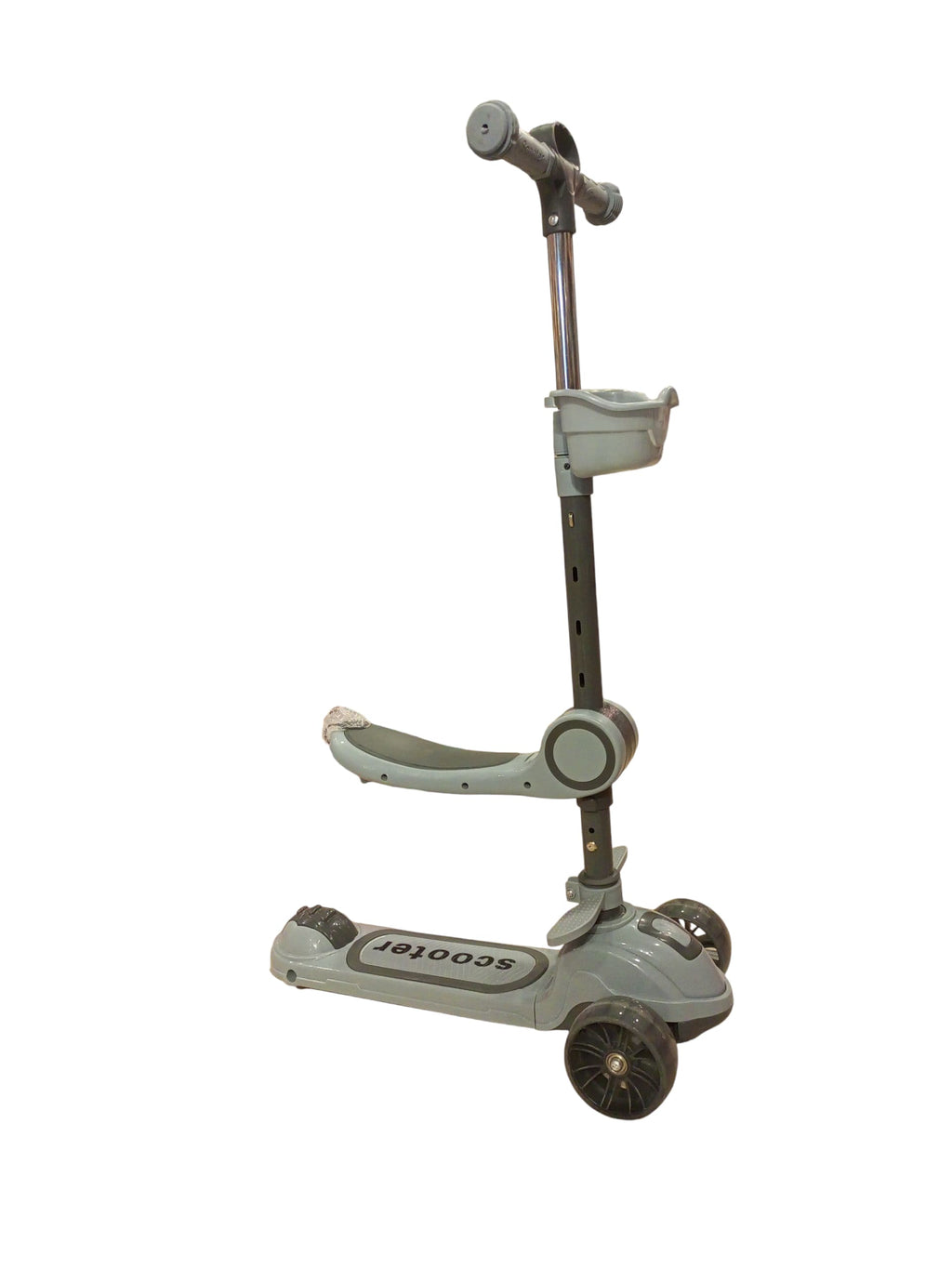 Stable 3-Wheel Kids' Scooter with Adjustable Handlebar & Basket