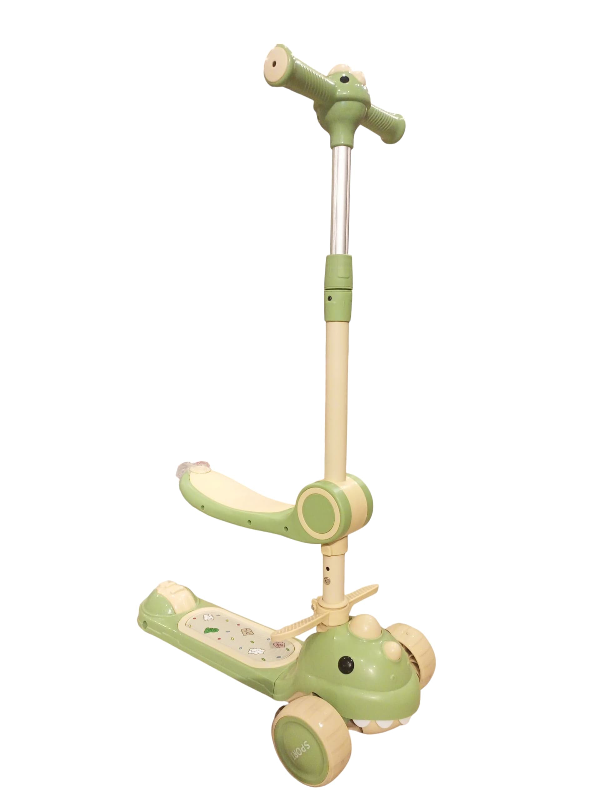 Stable 3-Wheel Kids' Scooter with Adjustable Handlebar & Basket