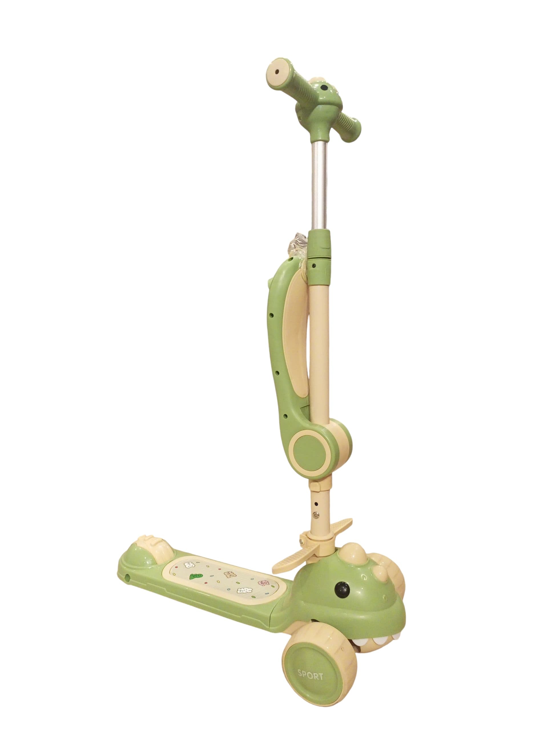 Stable 3-Wheel Kids' Scooter with Adjustable Handlebar & Basket