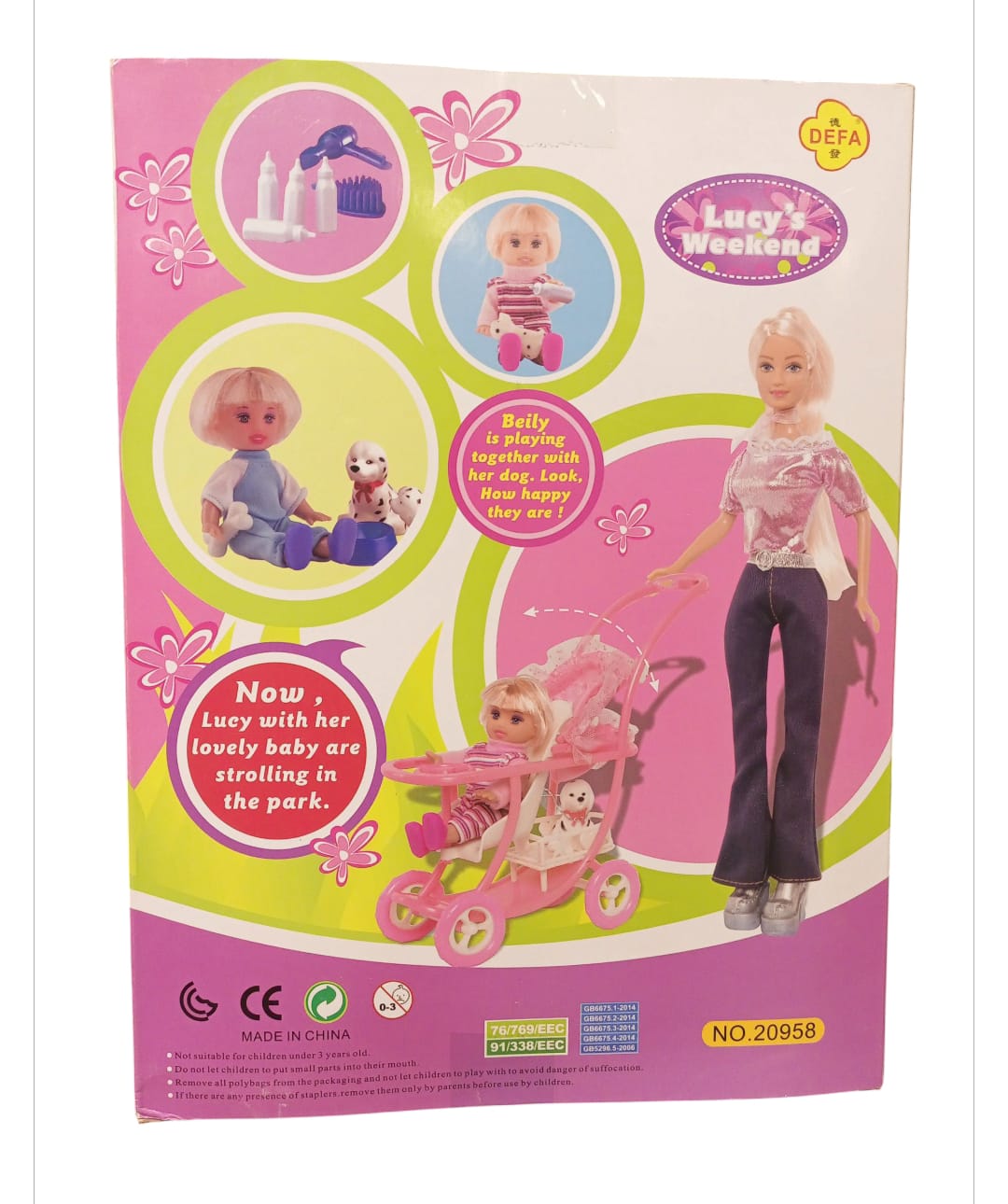 Defa Lucy 11.5" Bendable & Poseable Fashion Doll - Lucy's Weekend Playset (3+ Ages)