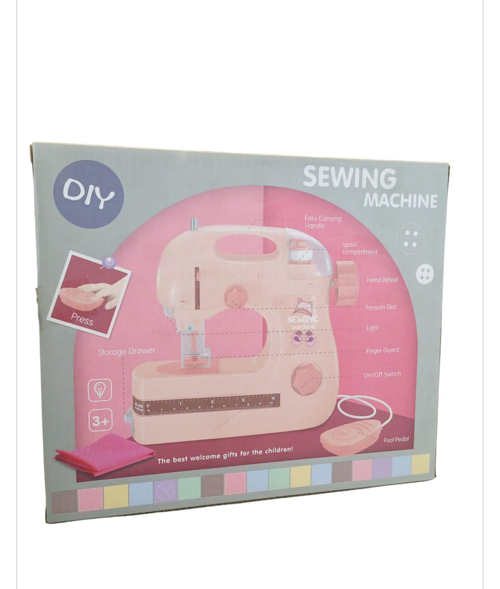 Kids DIY Mini Sewing Machine with Fabric Kit - Perfect for Little Designers