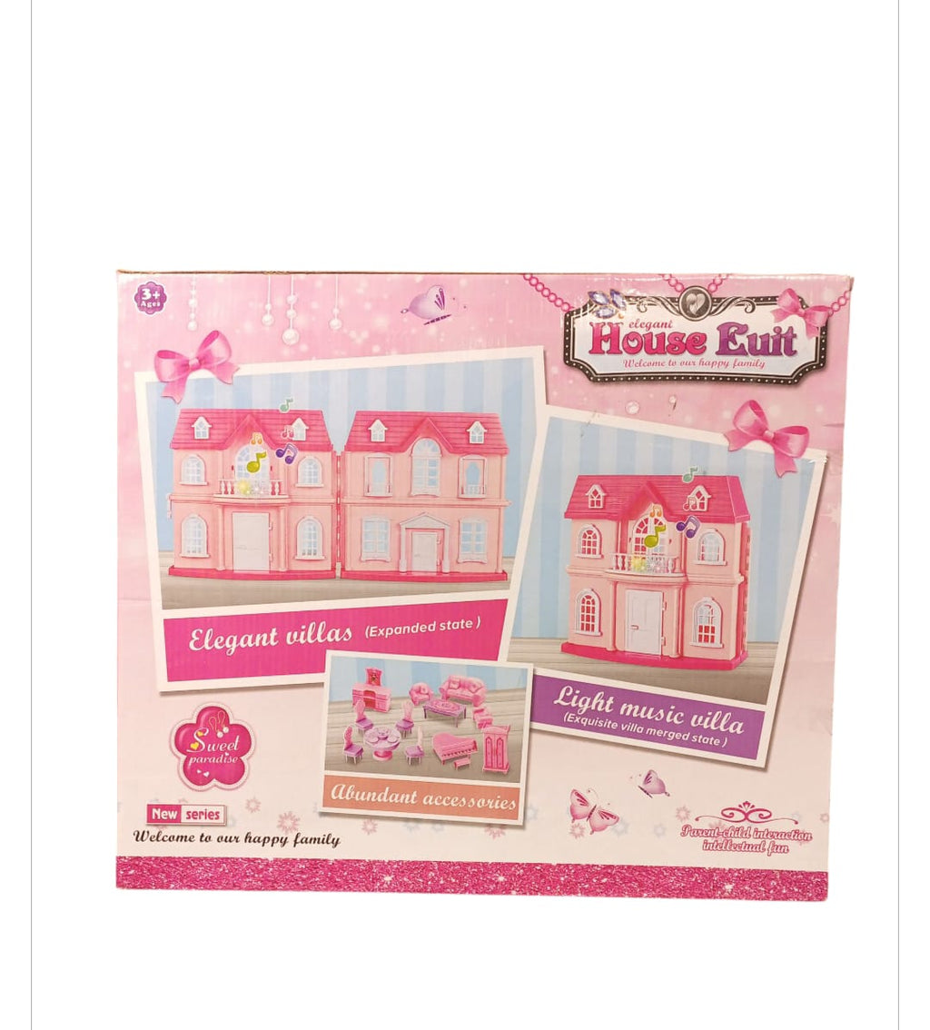 Elegant Dream House Playset with Abundant Accessories & Music (3+ Years)