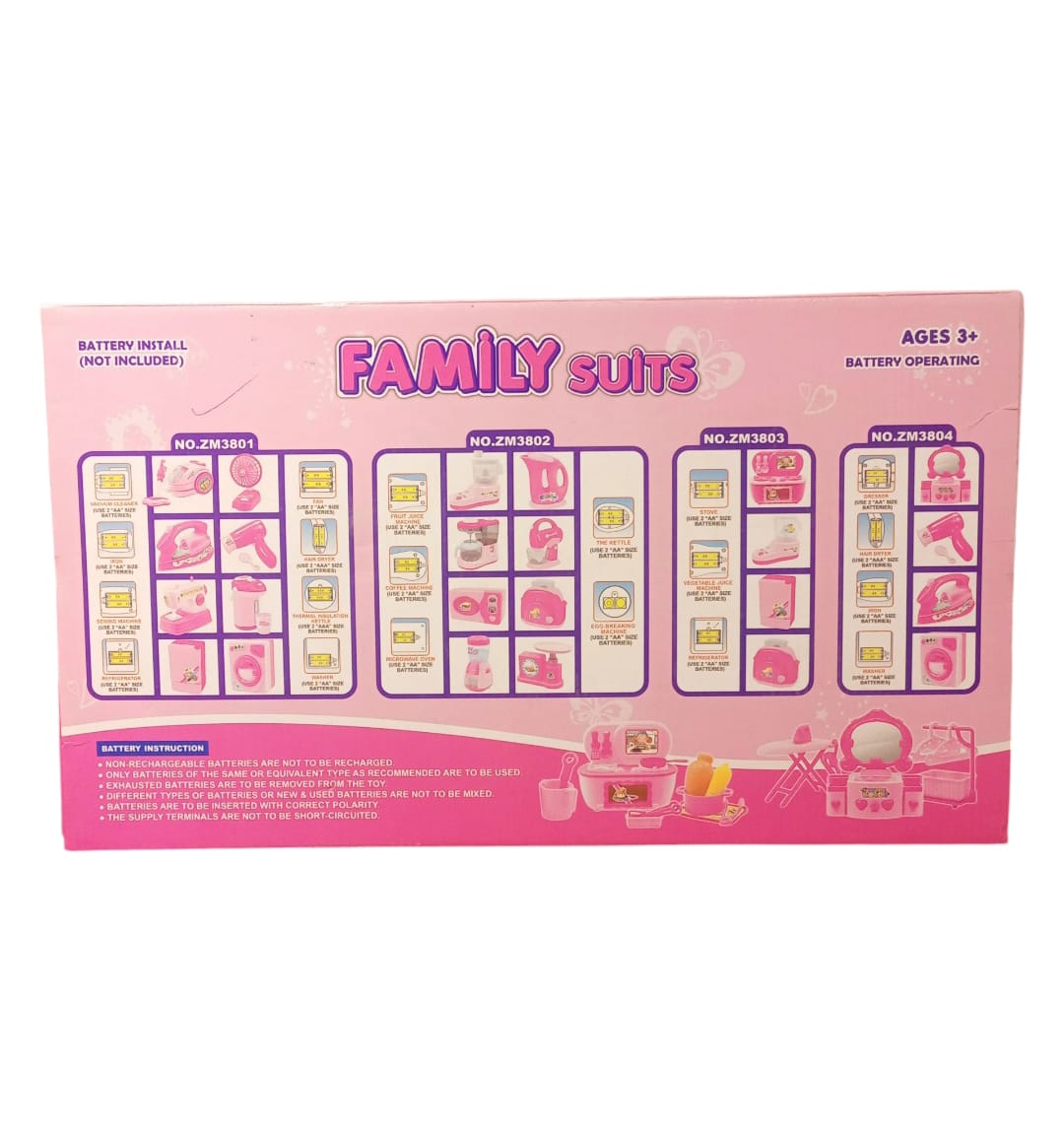 Family Suits Battery Operated Mini Home Appliance & Vanity Playsets (3+ Years)
