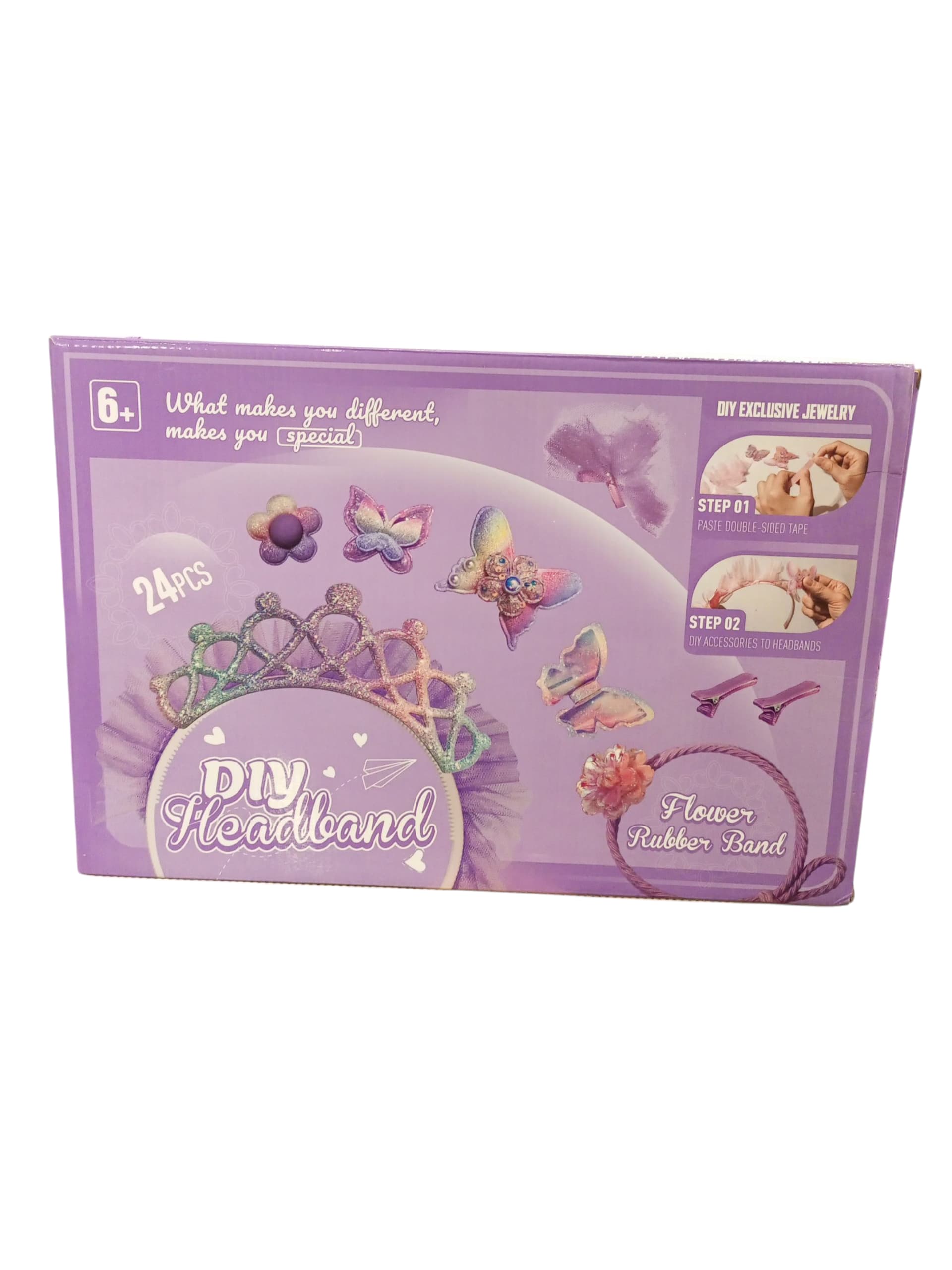 Magical DIY Headband & Flower Rubber Band Craft Kit - 24 Pieces