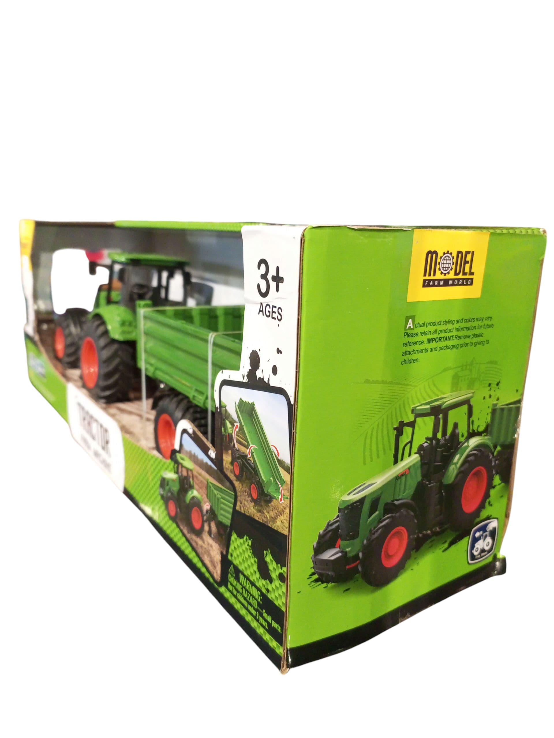 KUNUDY Farm Machine Remote Control Tractor with Trailer - 1:24 Scale