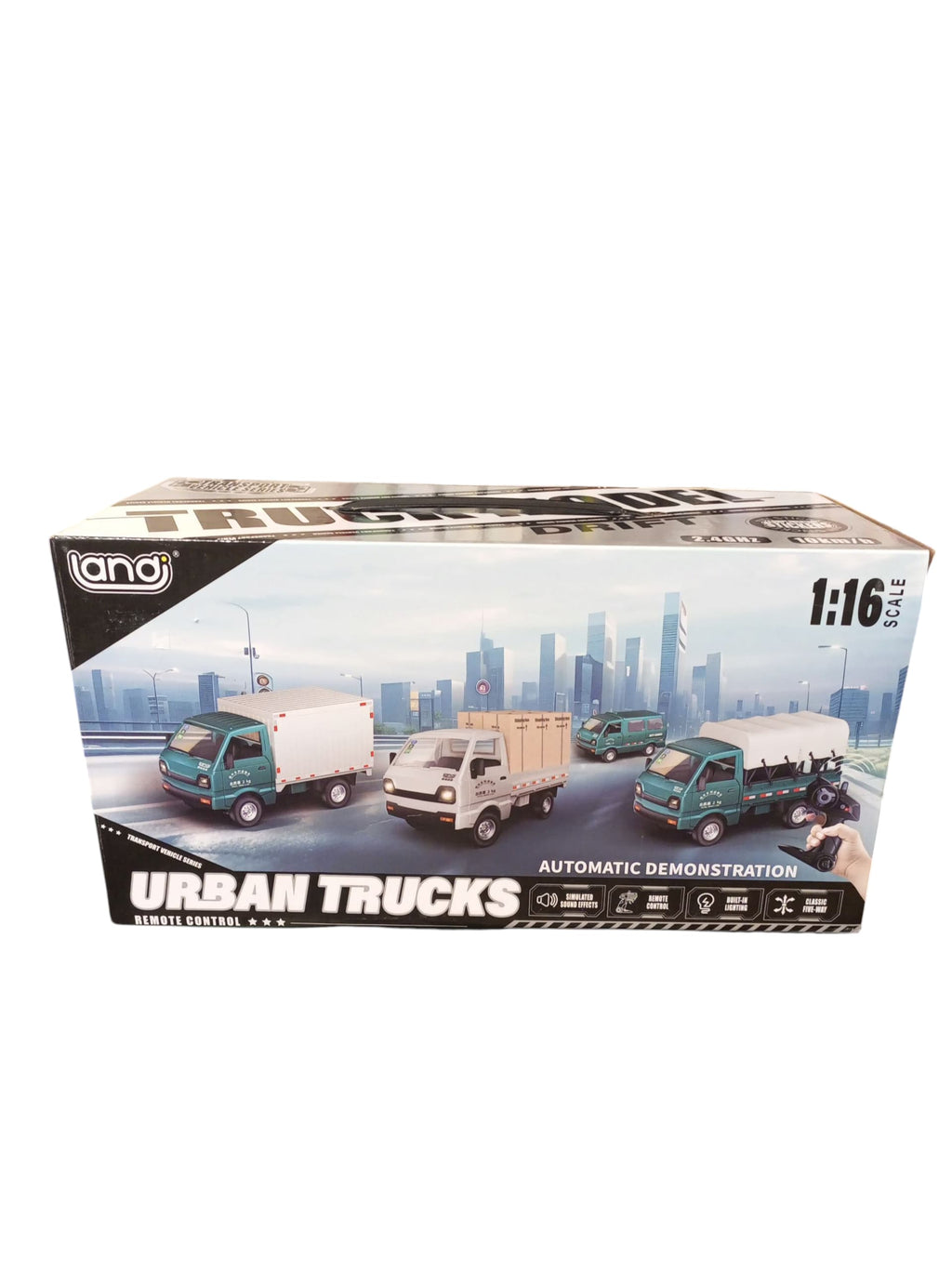 Transport Vehicle Series Urban Trucks Remote Control Set with Lights & Sound