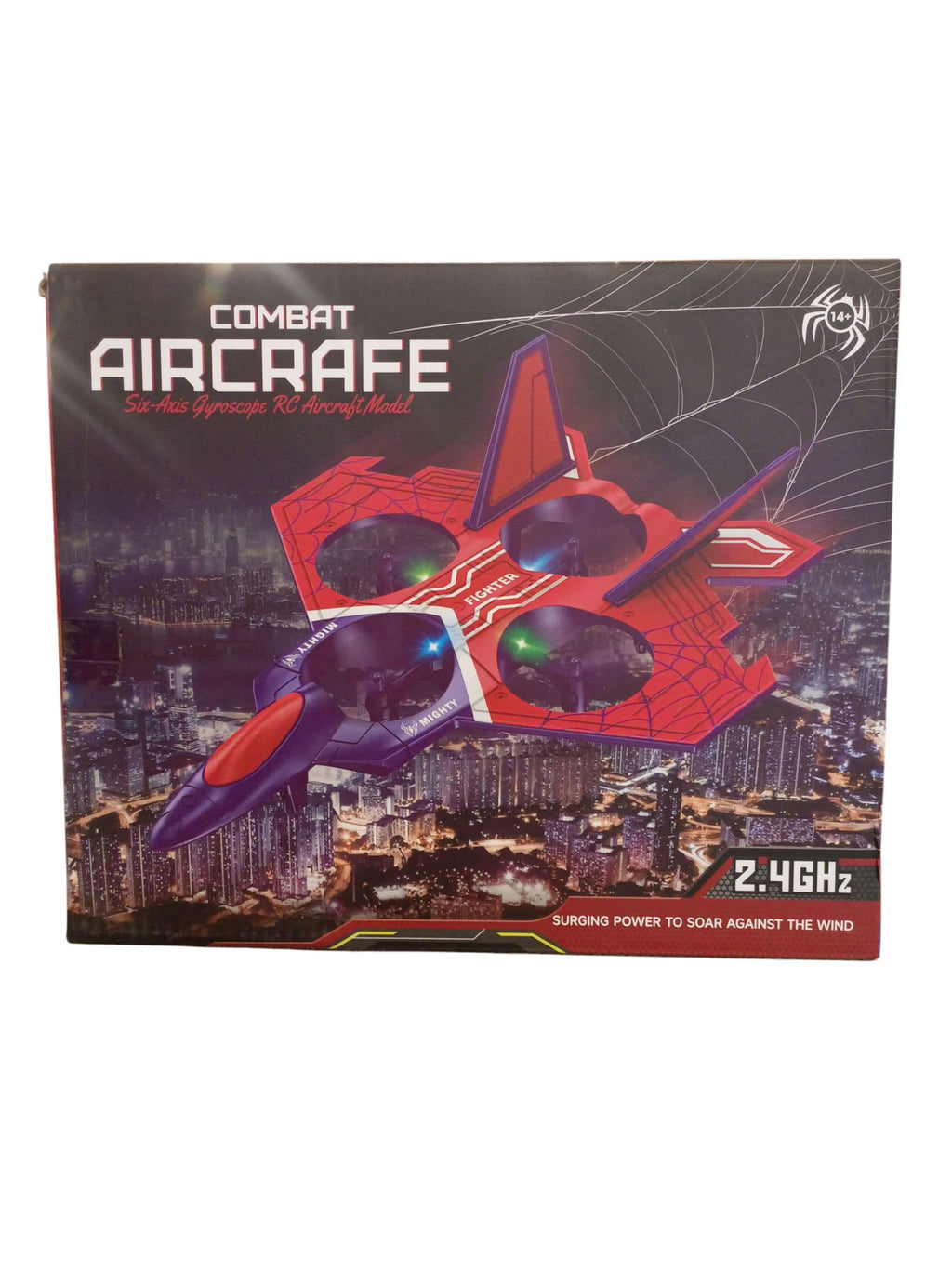 Remote-Controlled Fighter Jet-Style Quadcopter Drone with Controller