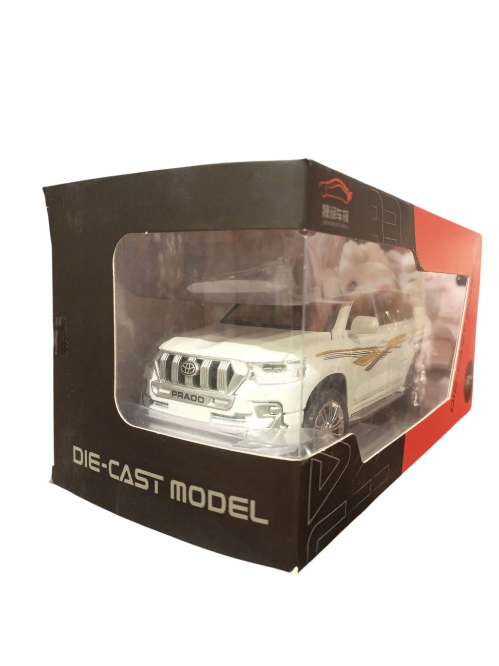 Die-Cast Model White SUV Toy Car