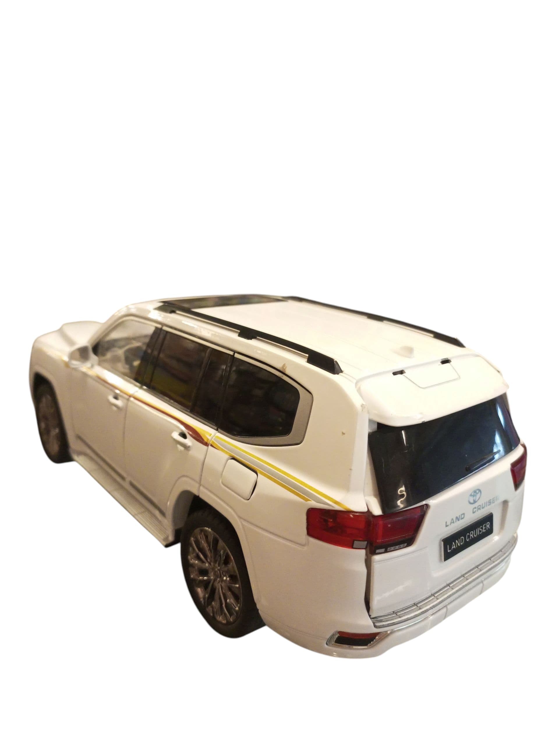 White Toyota Land Cruiser Toy Car Die-Cast Model
