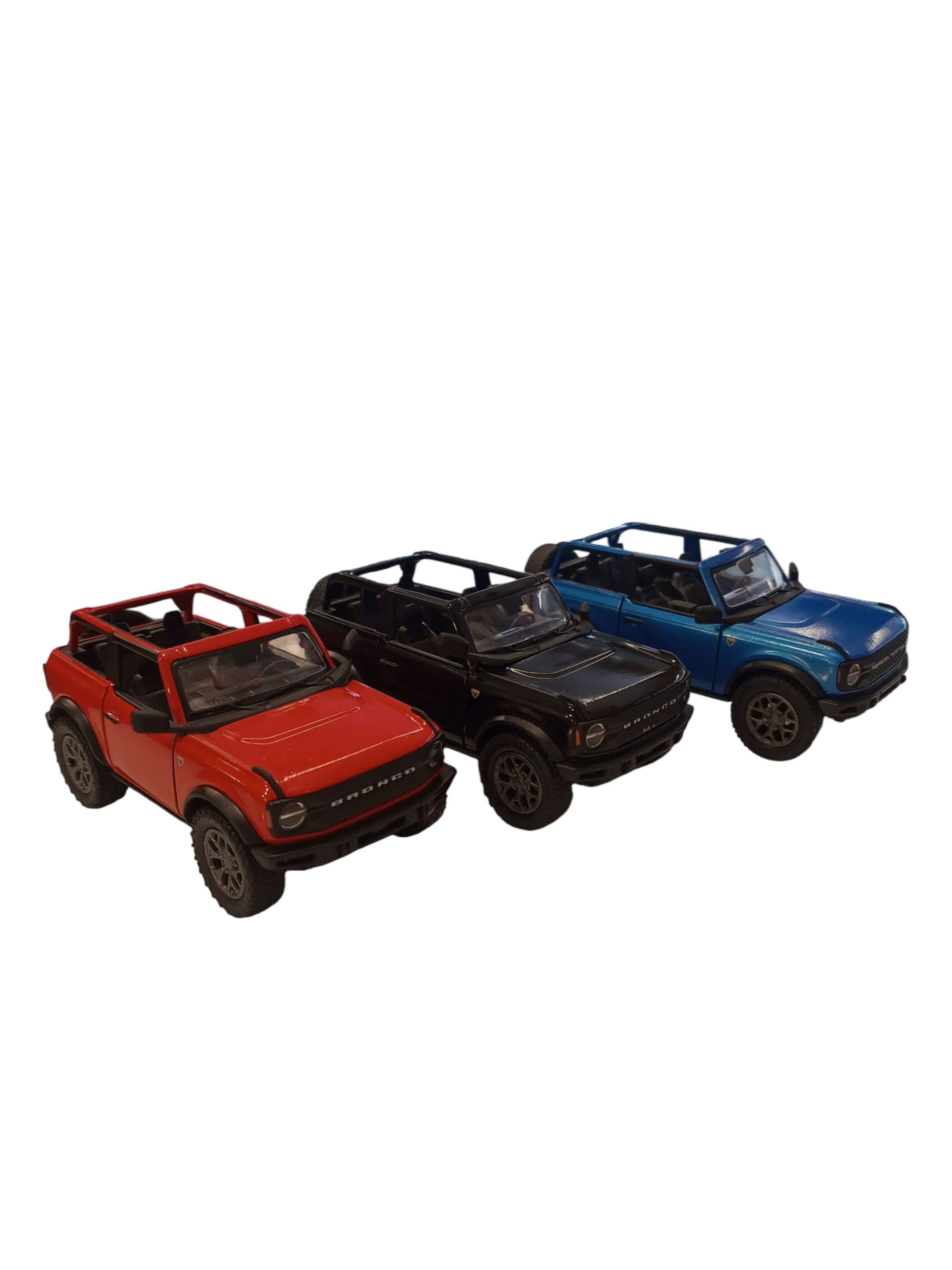 Set of 3 Ford Bronco Toy jeeps