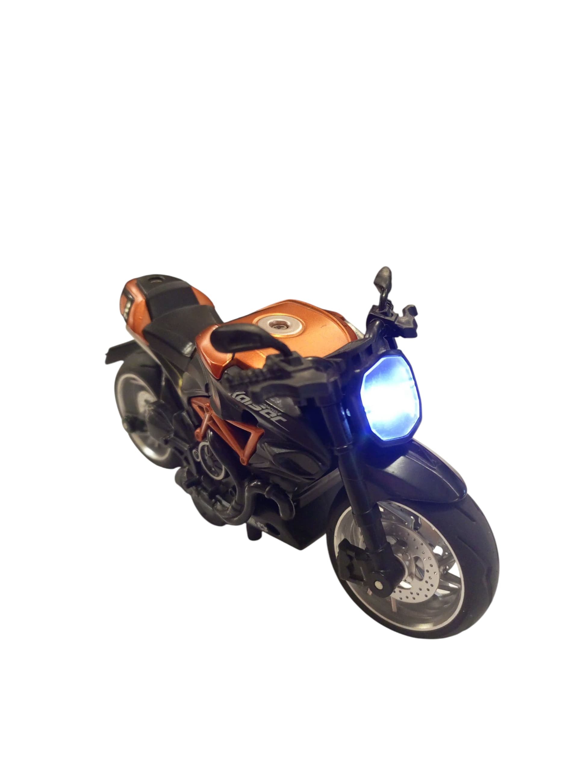 Orange and Black Die-Cast Motorcycle Model