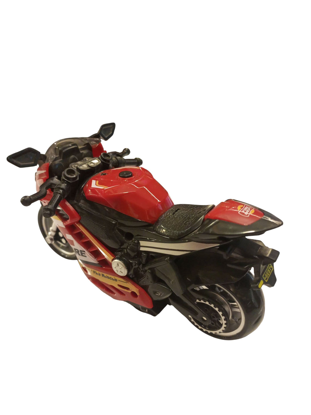 Red and Black Sports Motorcycle Toy