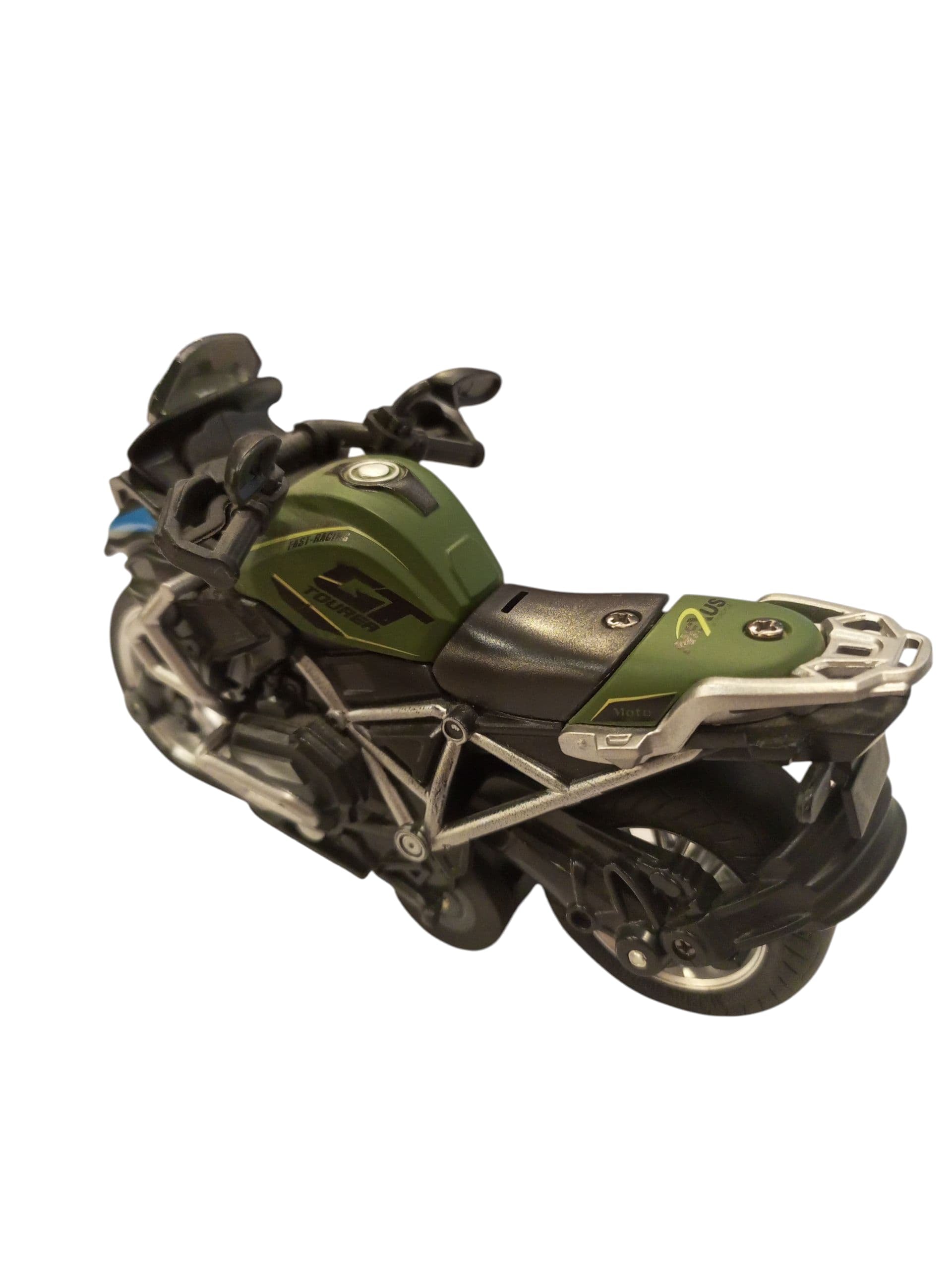 Green and Black Adventure Motorcycle Toy
