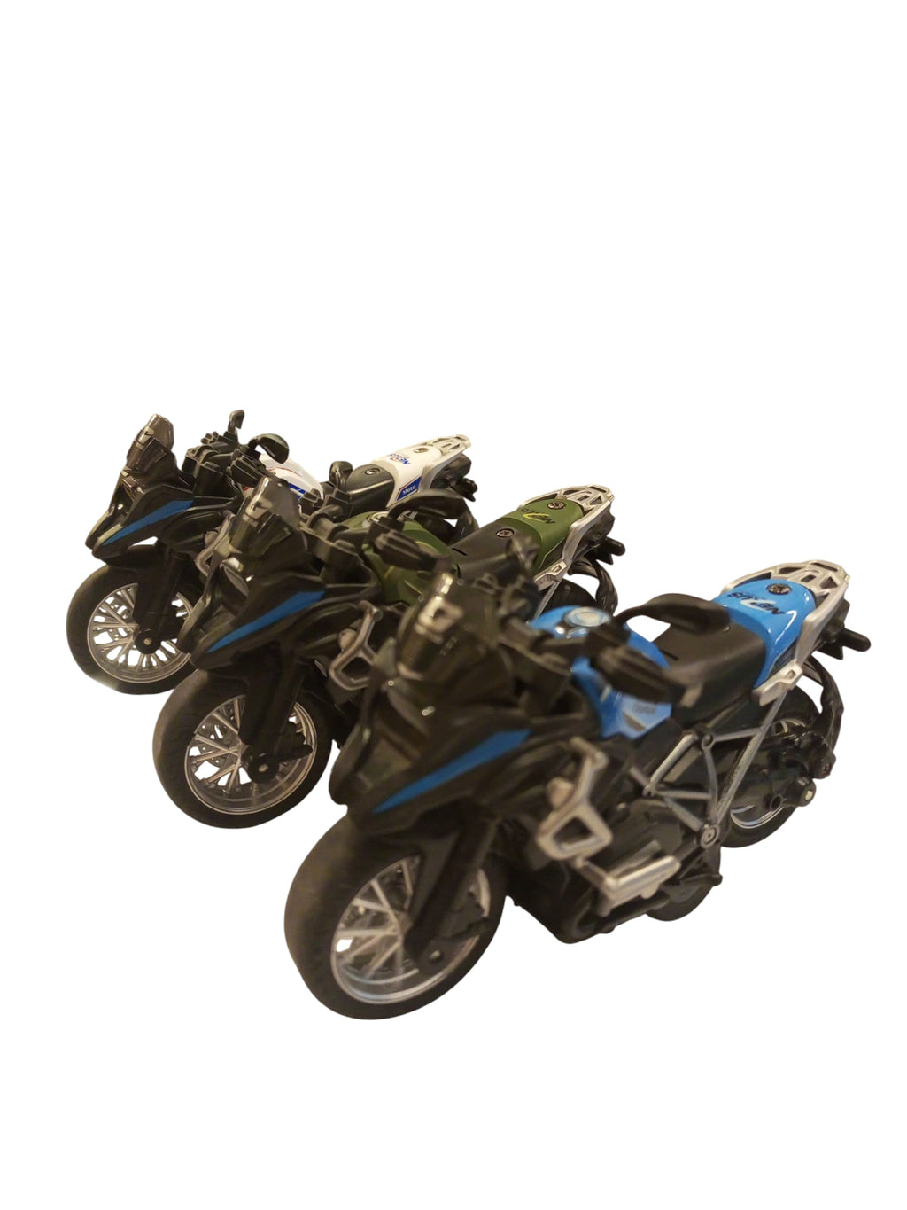 Green and Black Adventure Motorcycle Toy