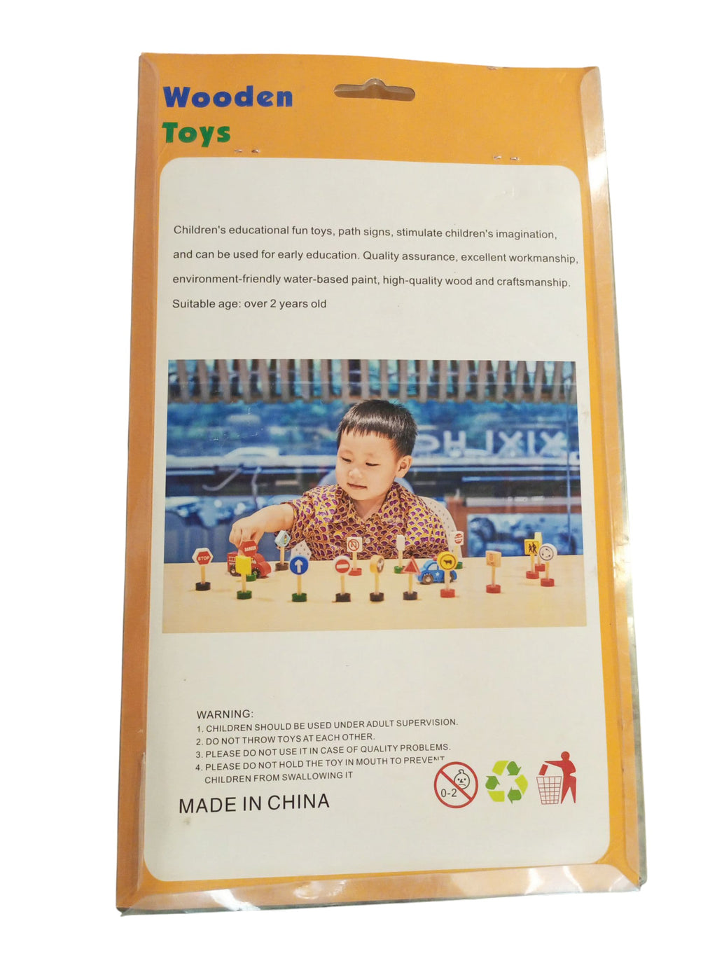 Wooden Road and Traffic Sign Set