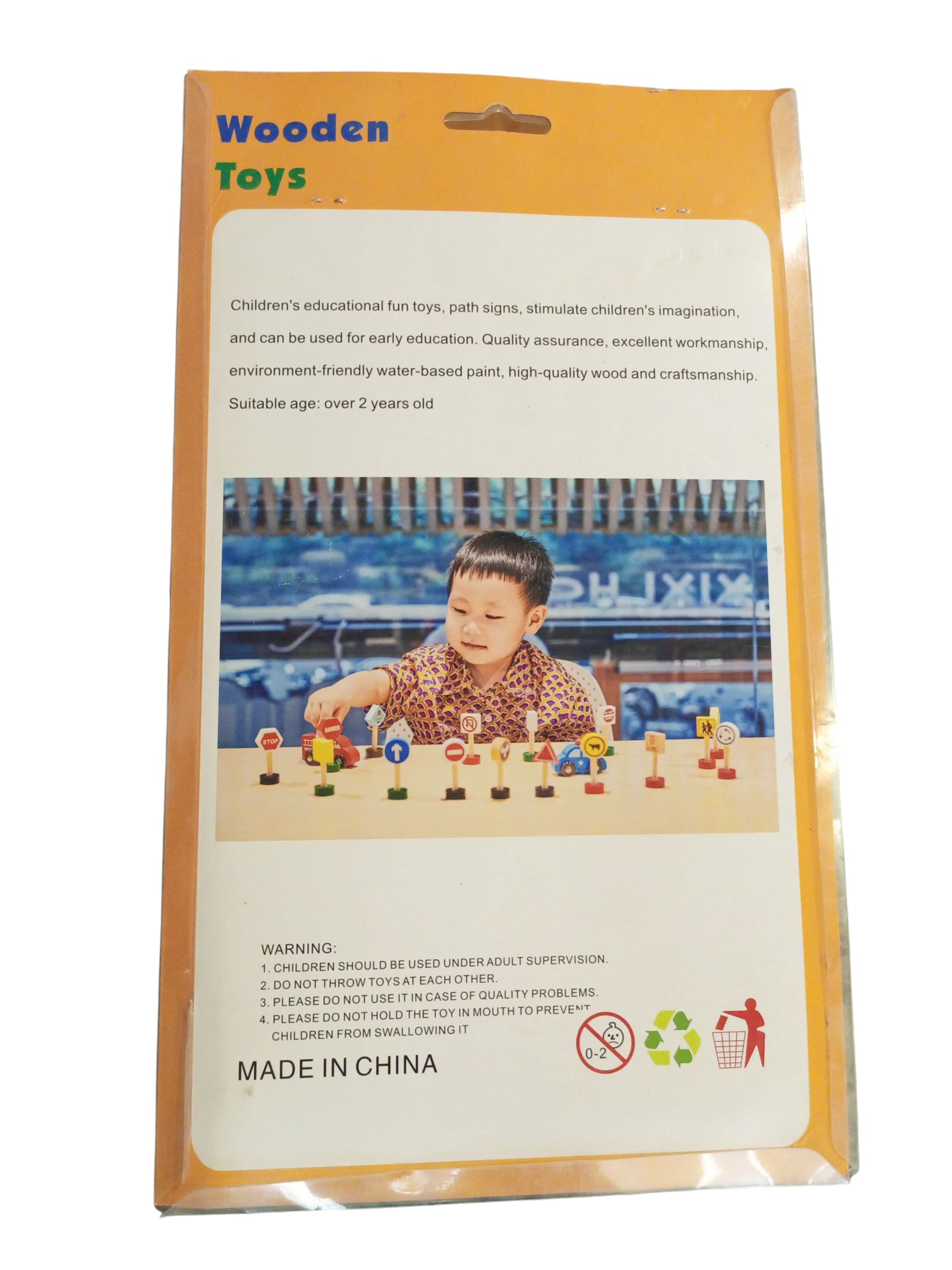 Wooden Road and Traffic Sign Set