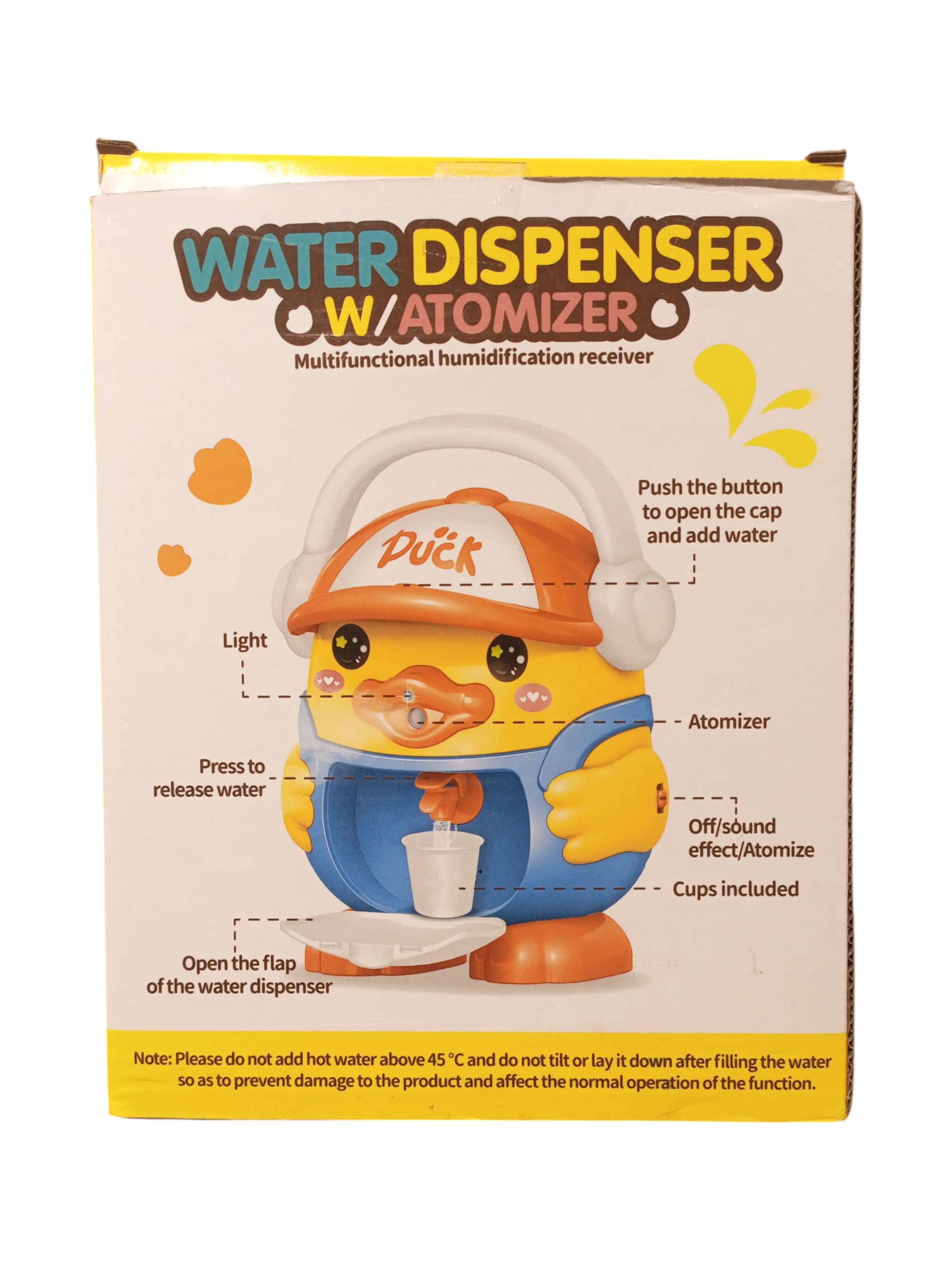 Duck-themed Water Dispenser and Atomizer Toy