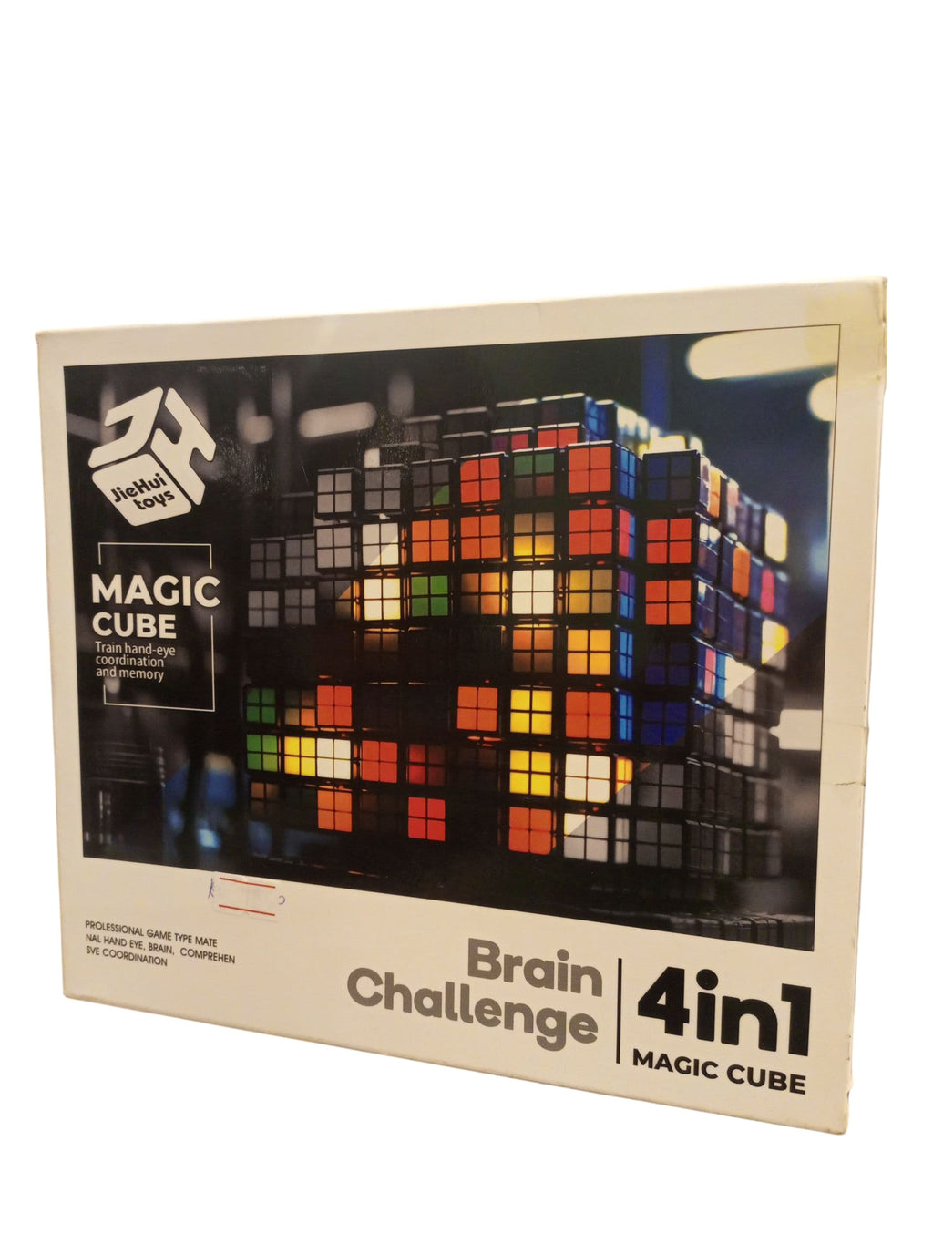 Jielhui Toys 4-in-1 Magic Cube Brain Challenge