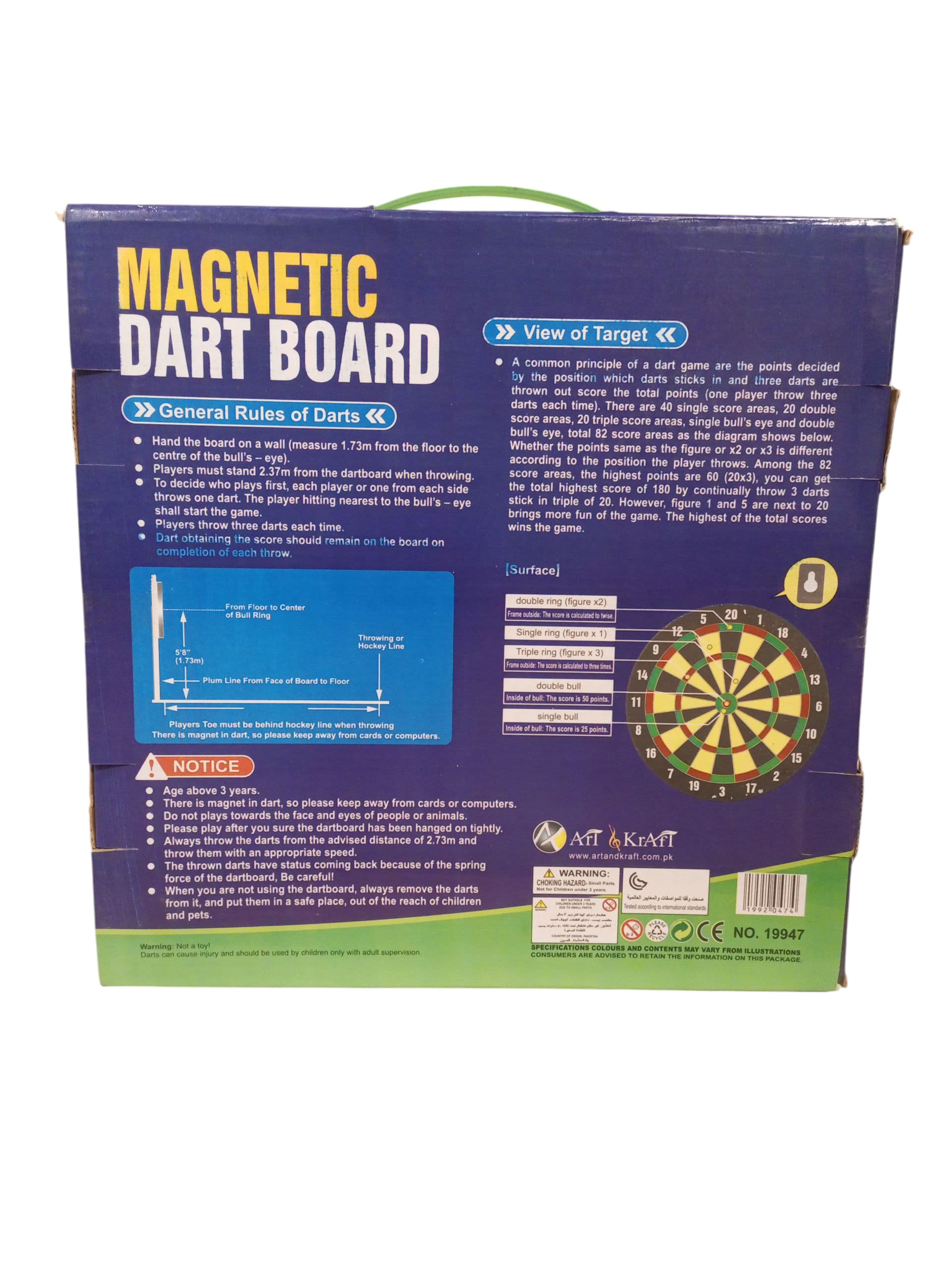 Art Kraft Magnetic Dart Board